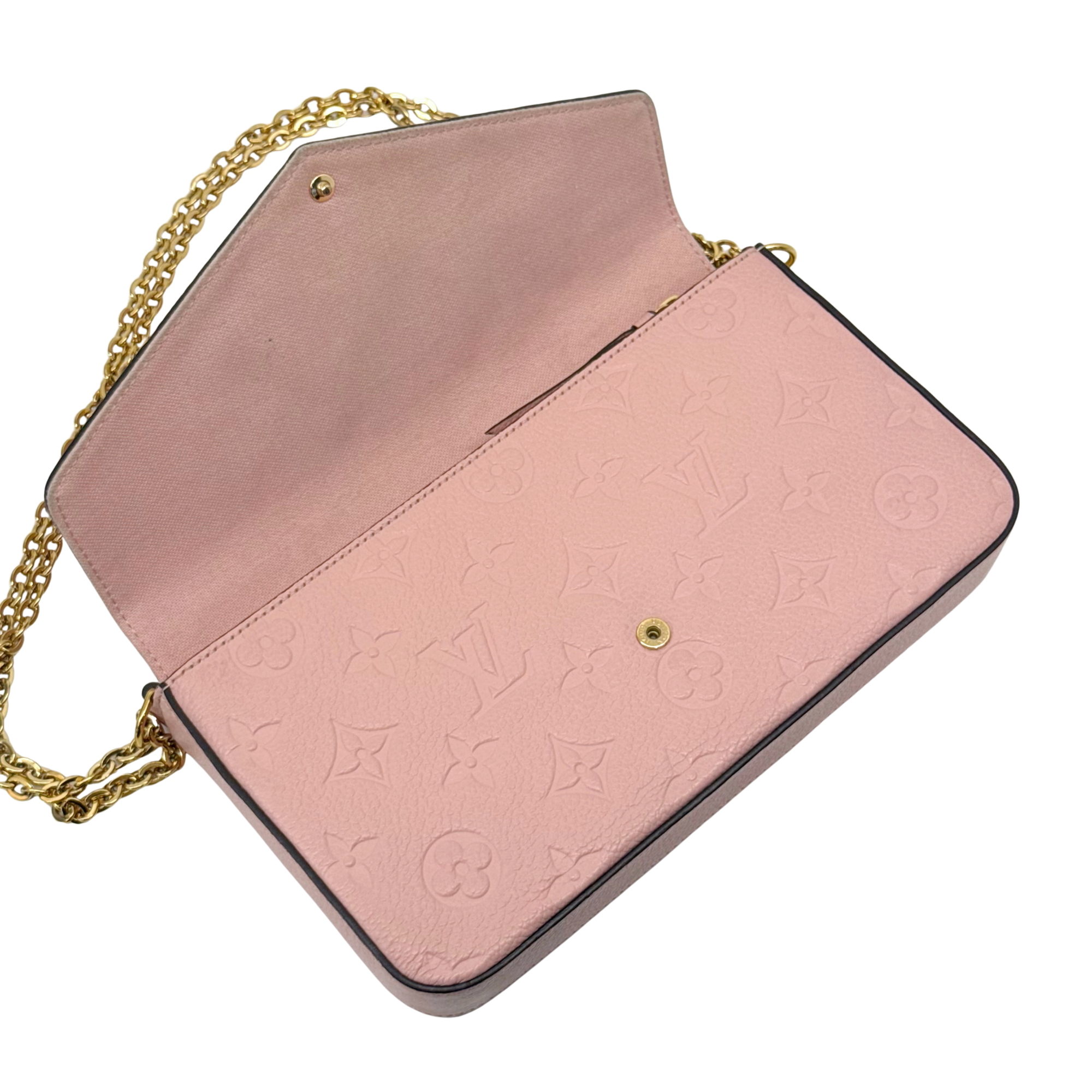 Louis Vuitton Pink Felicie Pochette Monogram Empreinte Leather crossbody bag (pre-owned)