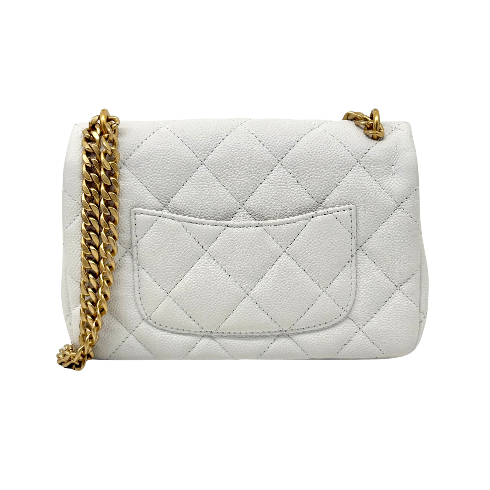 Chanel White Flap small Bag
