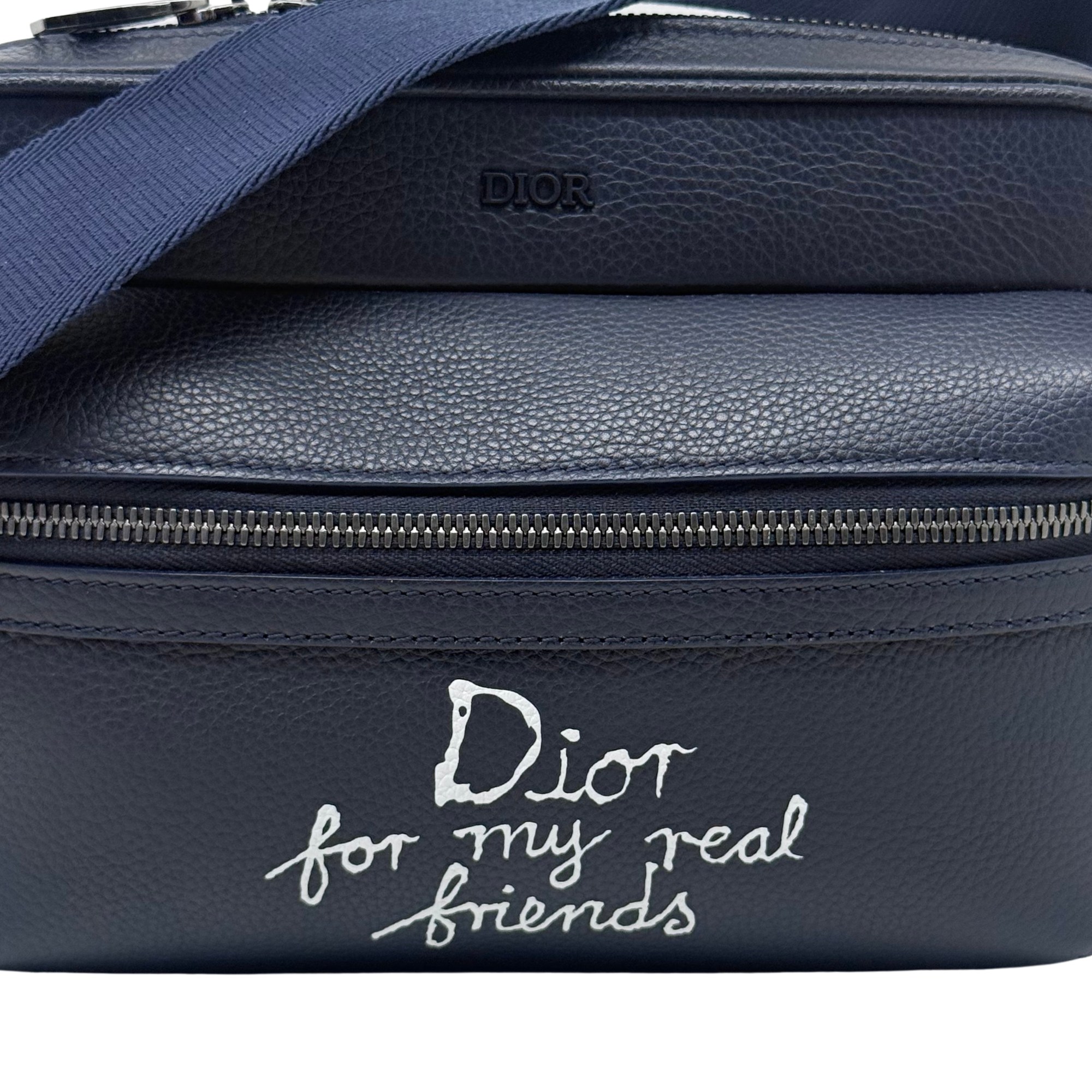 Dior x Hylton Nel Rider Navy Blue Leather Messenger Bag (brand new)