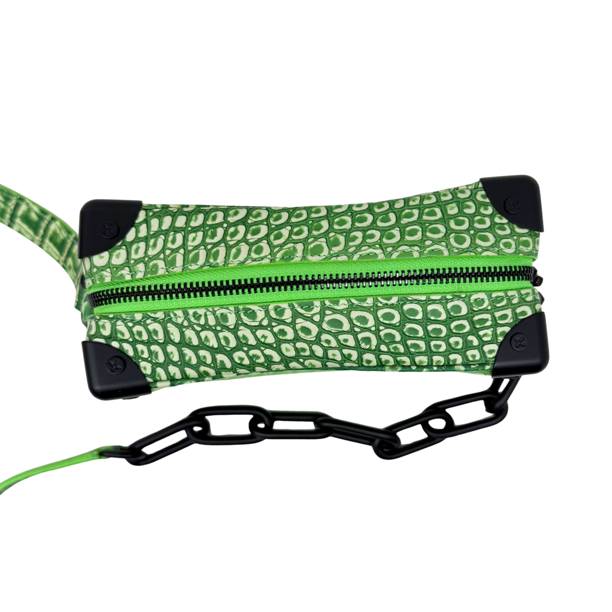 Louis Vuitton Mini Soft Crocodile Leather Trunk bag Neon Green (brand new)