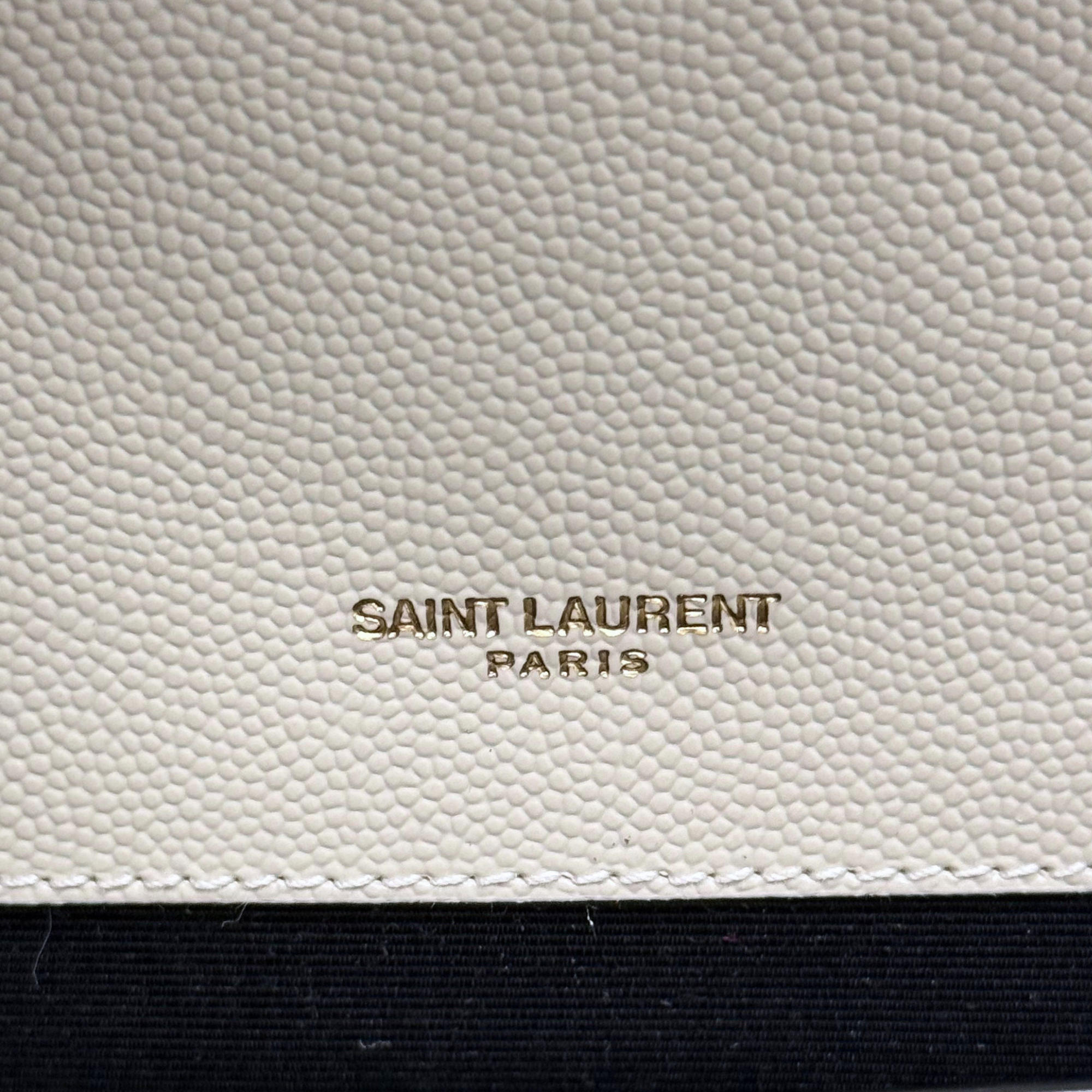 YSL Saint Laurent Envelope Medium Off White Mix Matelassé Leather Bag (brand new)