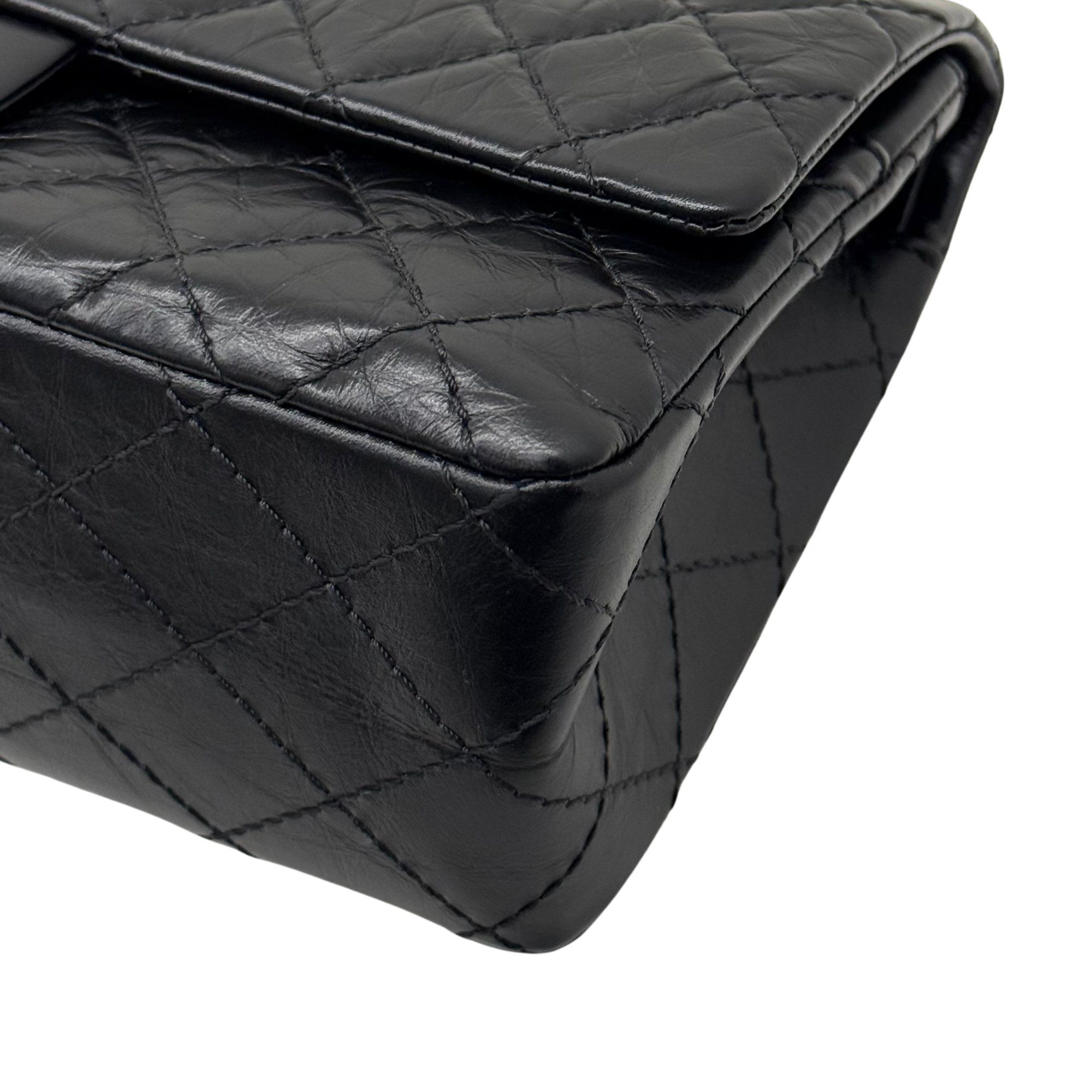 Chanel black bag medium rectangle lock