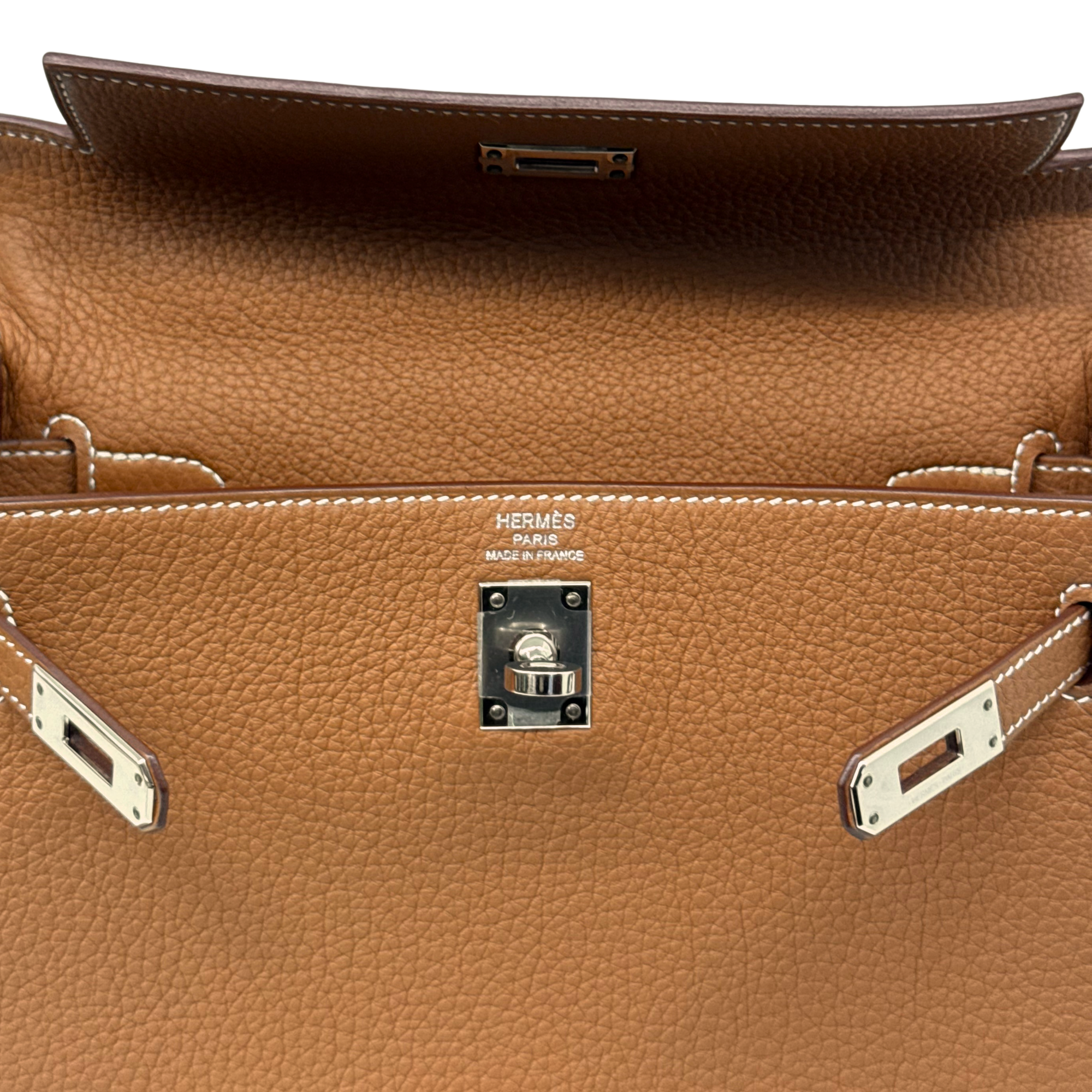 Hermès 2025 Kelly 25 Retourne Togo Gold PHW (pre-owned)