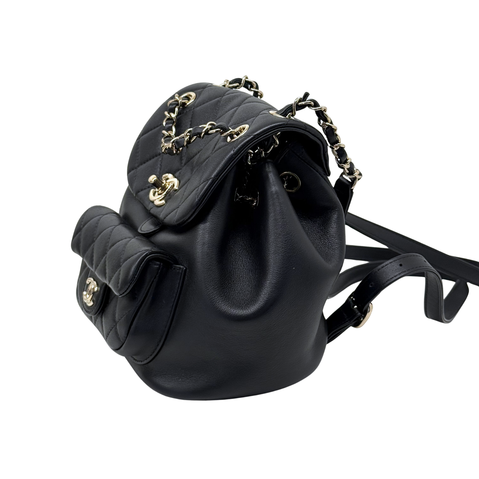 Chanel black backpack bag
