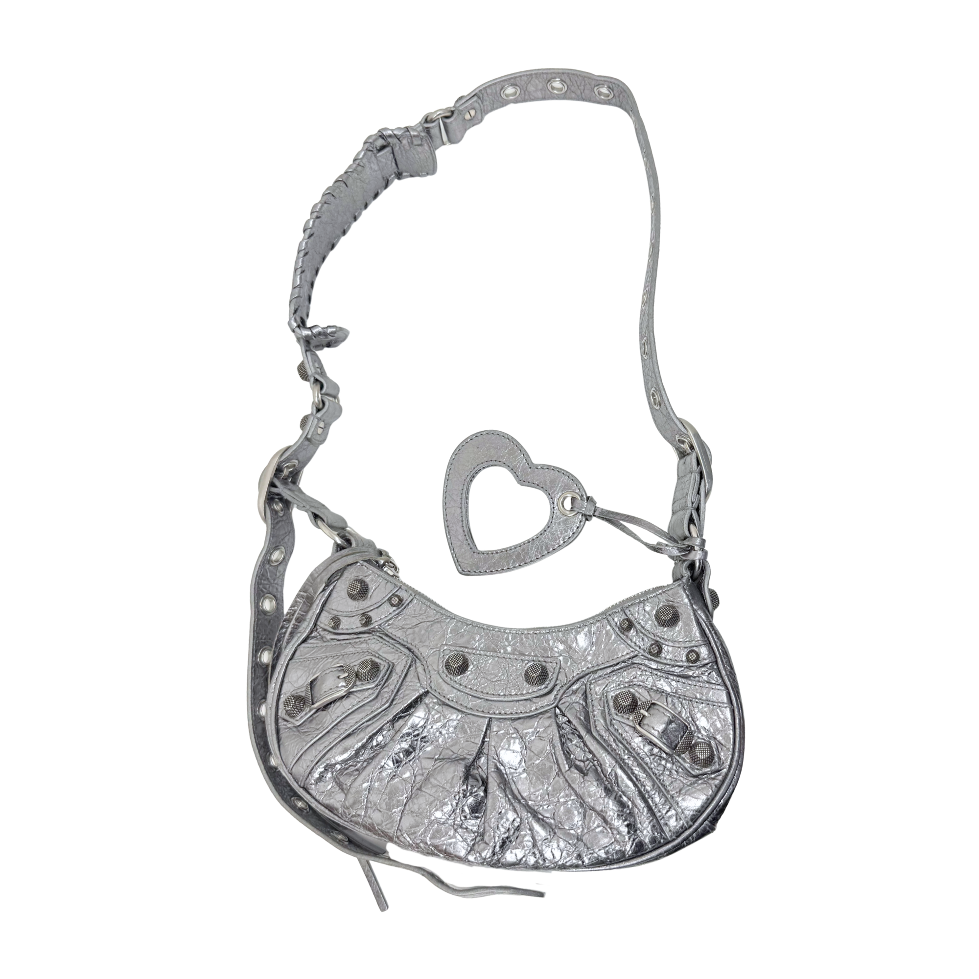 Balenciaga silver bag with mirror