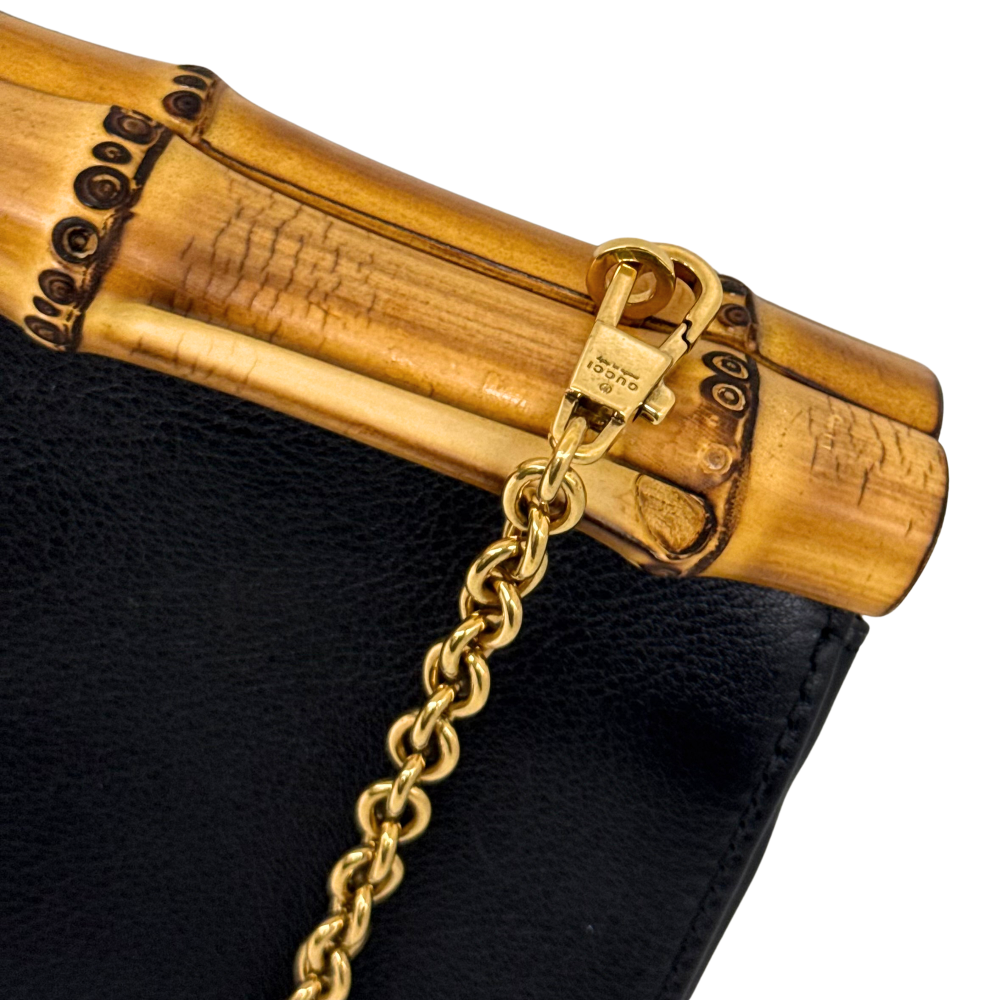 Gucci Diana clutch black with bamboo top closure (pre-owned)