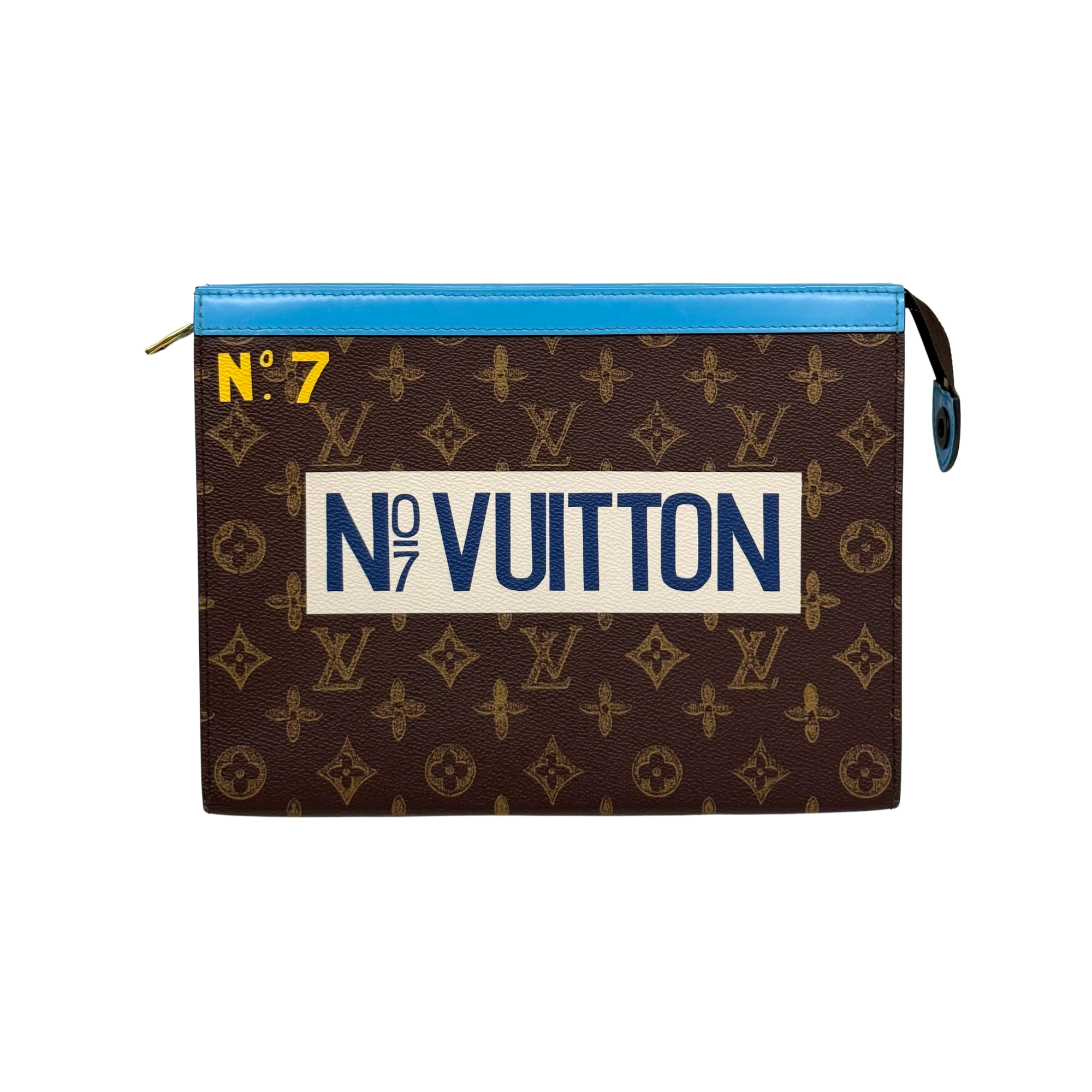 Louis Vuitton Pochette Voyage No.7 Trunk L'Oeil Vintage Monogram Canvas MM clutch bag (pre-owned)