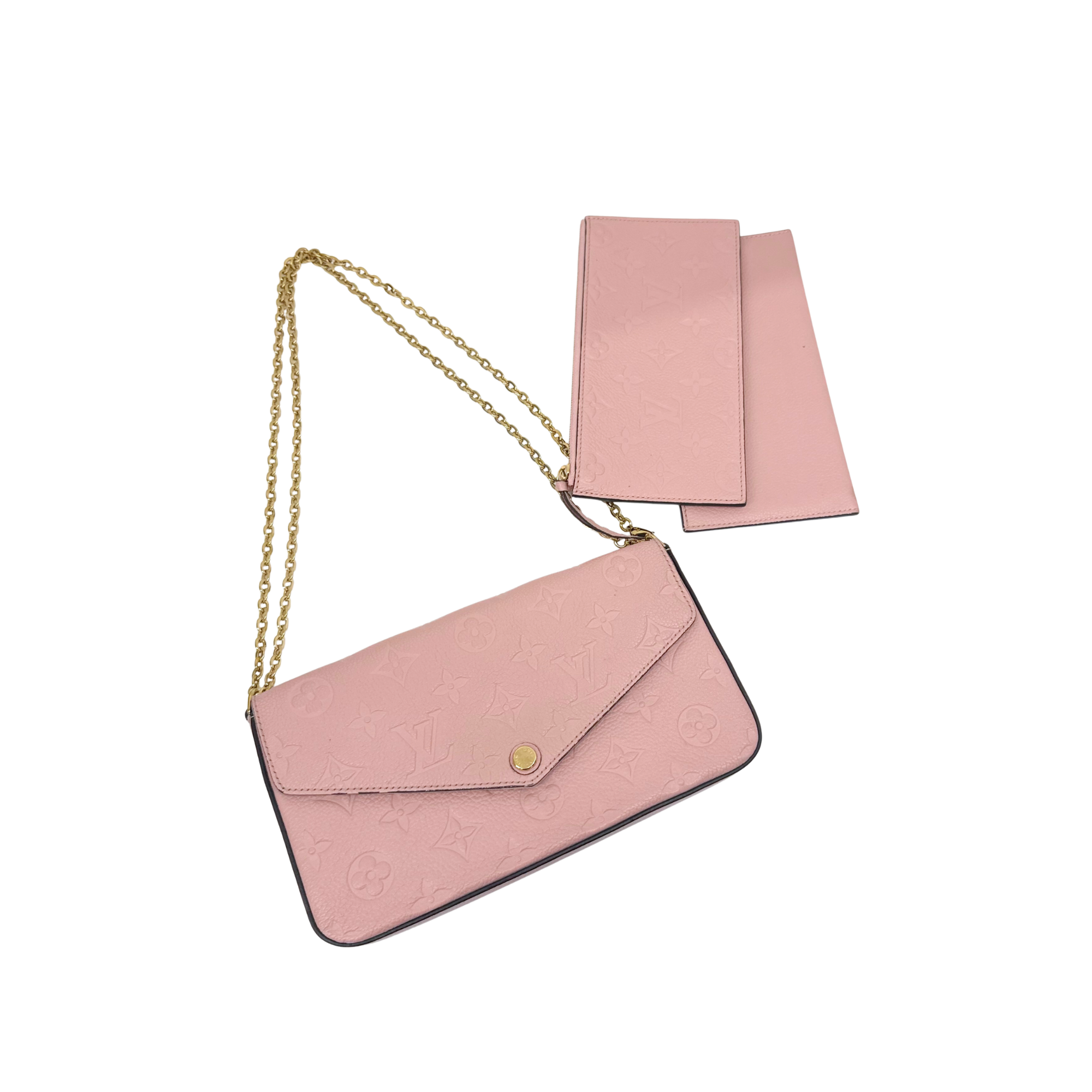 Louis Vuitton Pink Felicie Pochette Monogram Empreinte Leather crossbody bag (pre-owned)