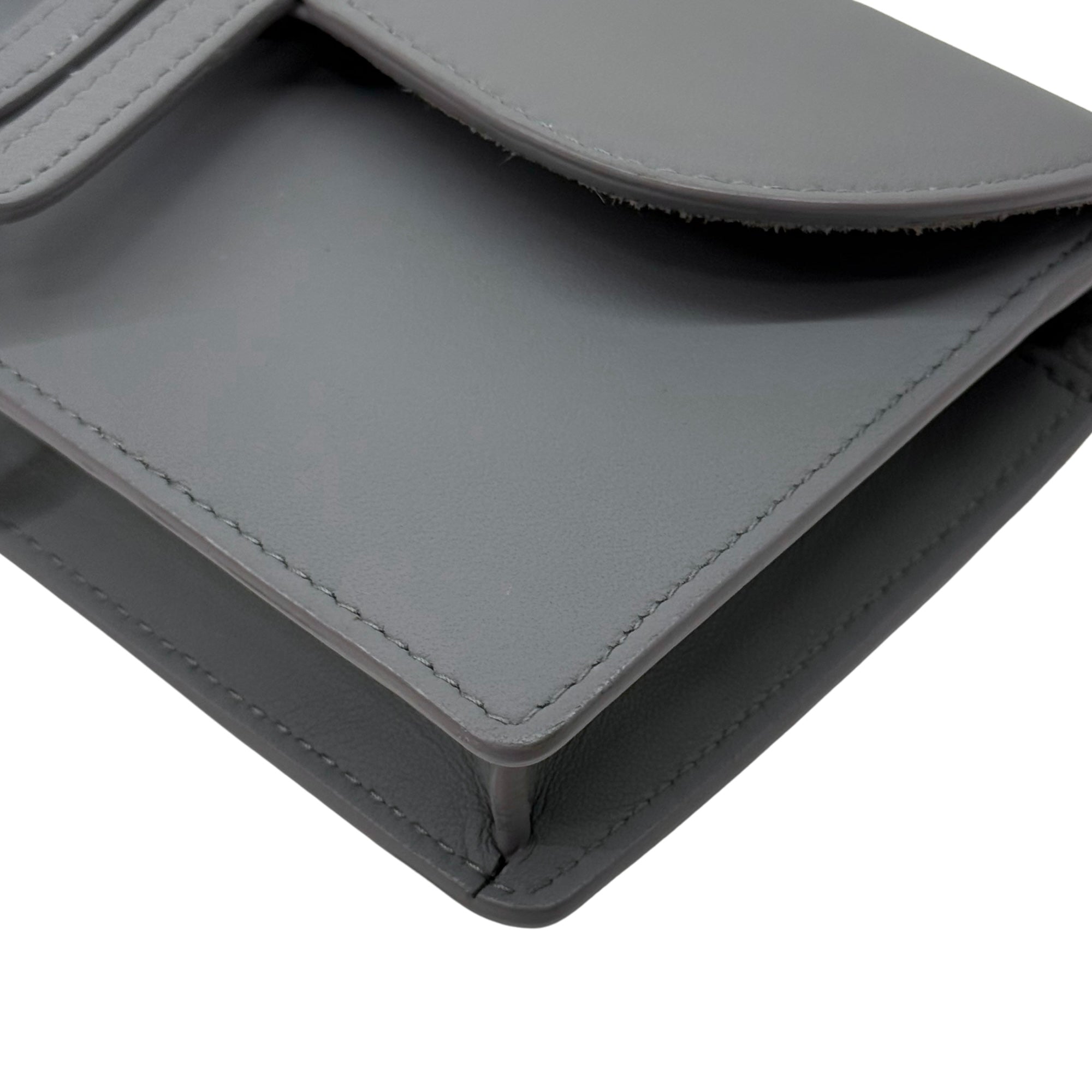 Dior Saddle Grey Leather Belt Bag (pre-owned)