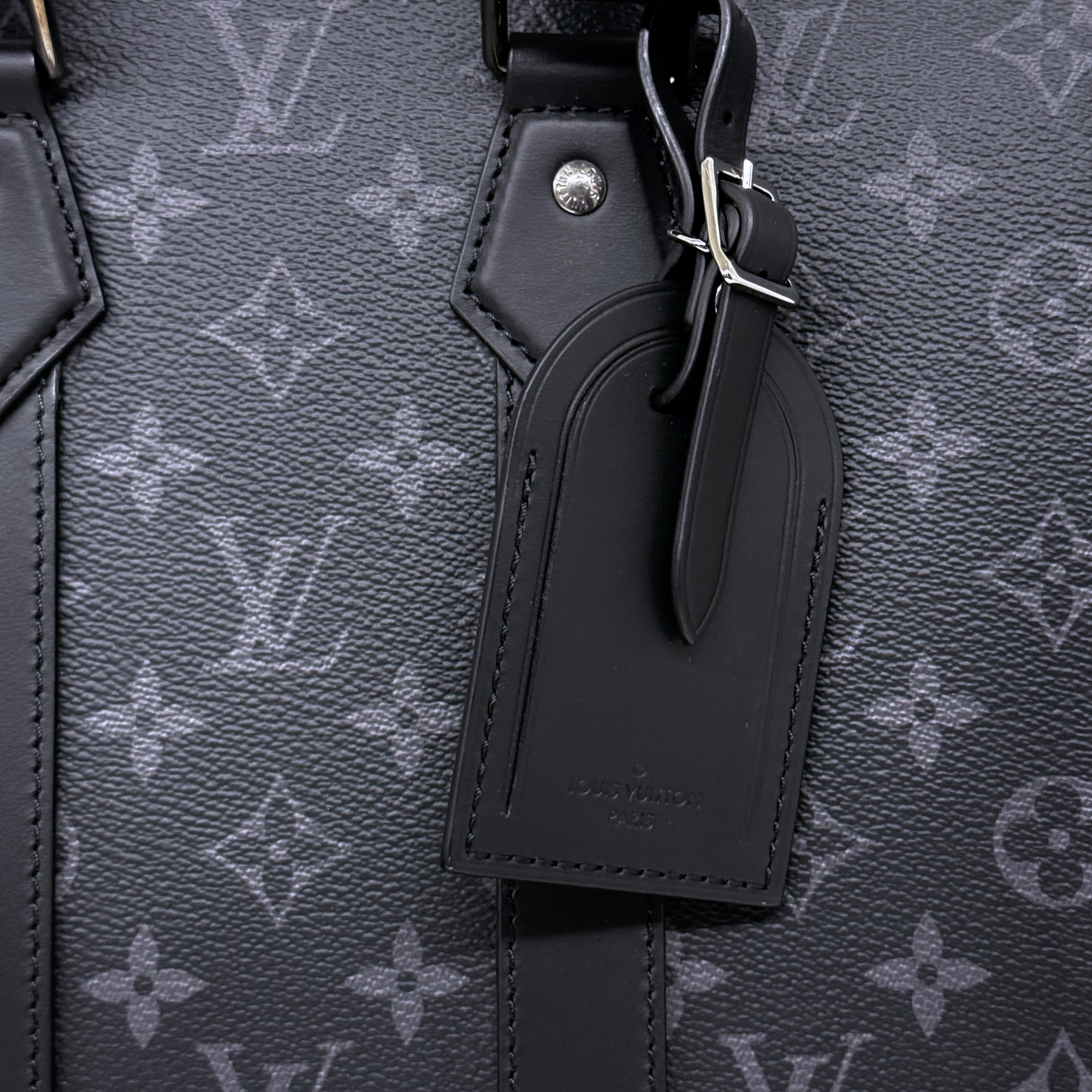 Louis Vuitton Sac Plat PM Monogram Eclipse Coated Canvas Top Handle Bag (brand new)