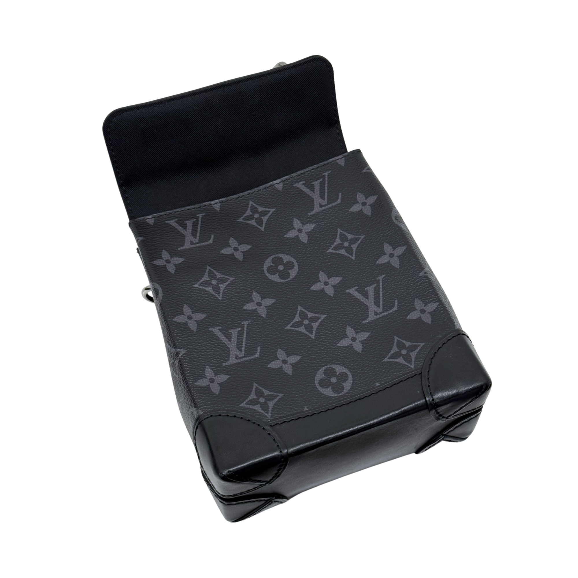 Louis Vuitton Nano Steamer Black Monogram Canvas Top Handle Bag (pre-owned)