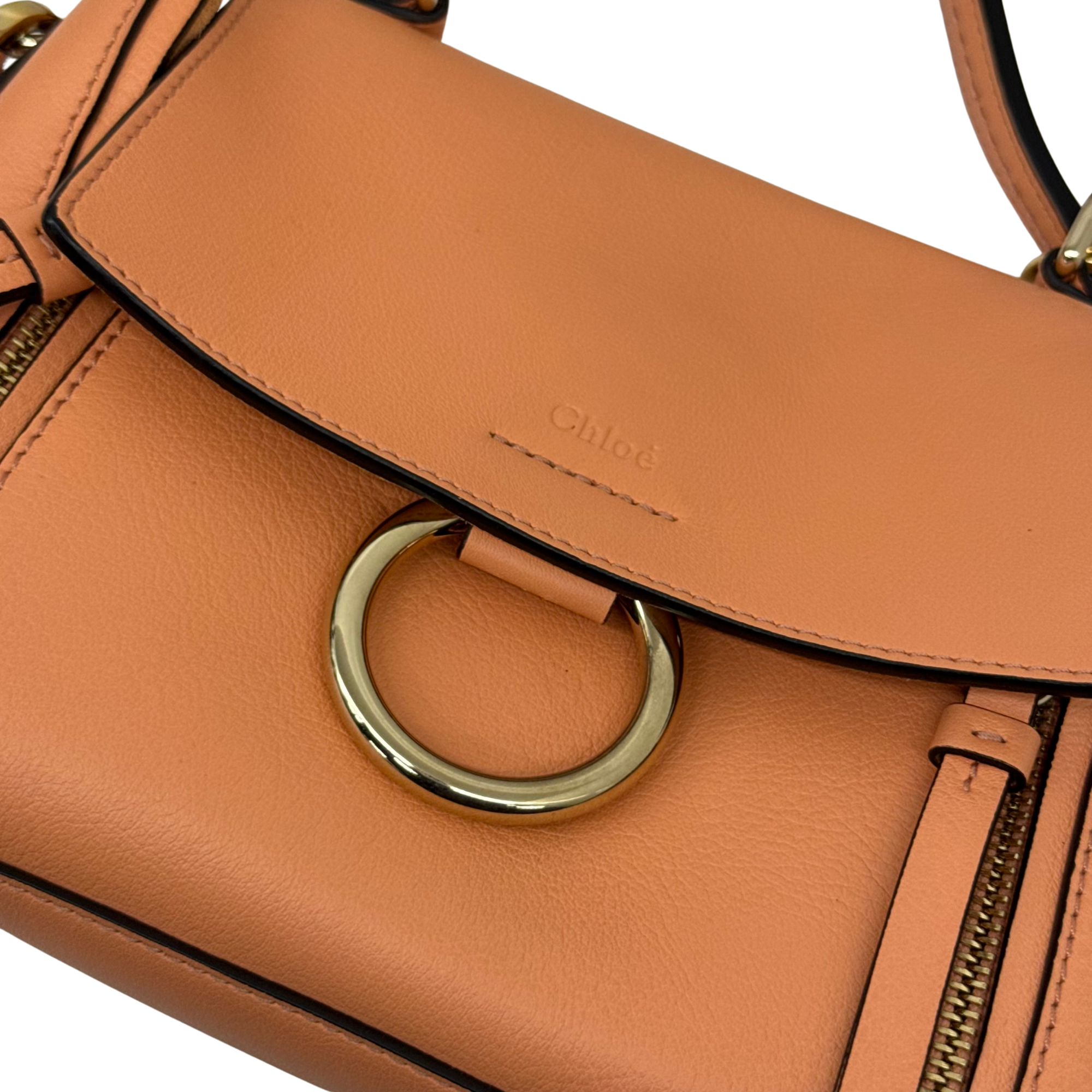 Celine Small Leather Faye Day satchel Bag Orange (pre-owned)