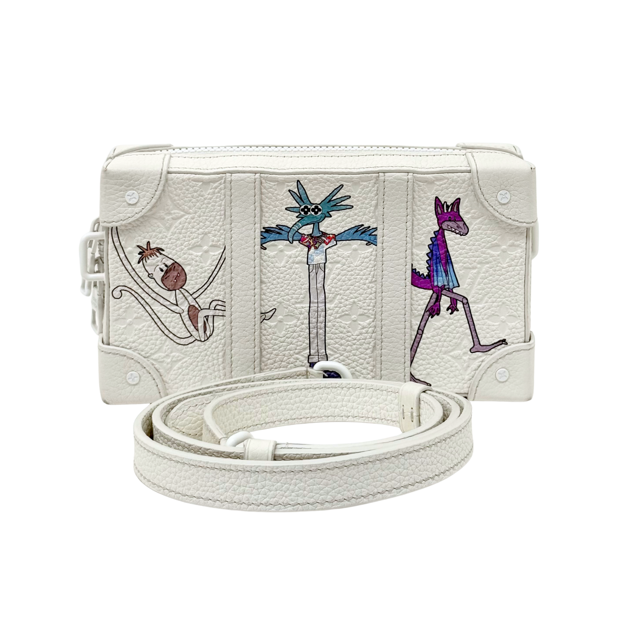 Louis Vuitton Soft Trunk LV Friends White Monogram Taurillon Leather Wallet (pre-owned)