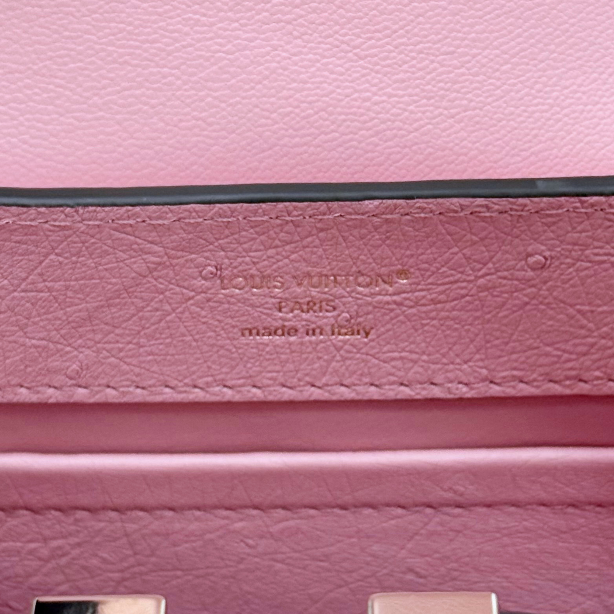 Louis Vuitton Pink Ostrich Mini Capucines Bag with flower chain limited edition (brand new)