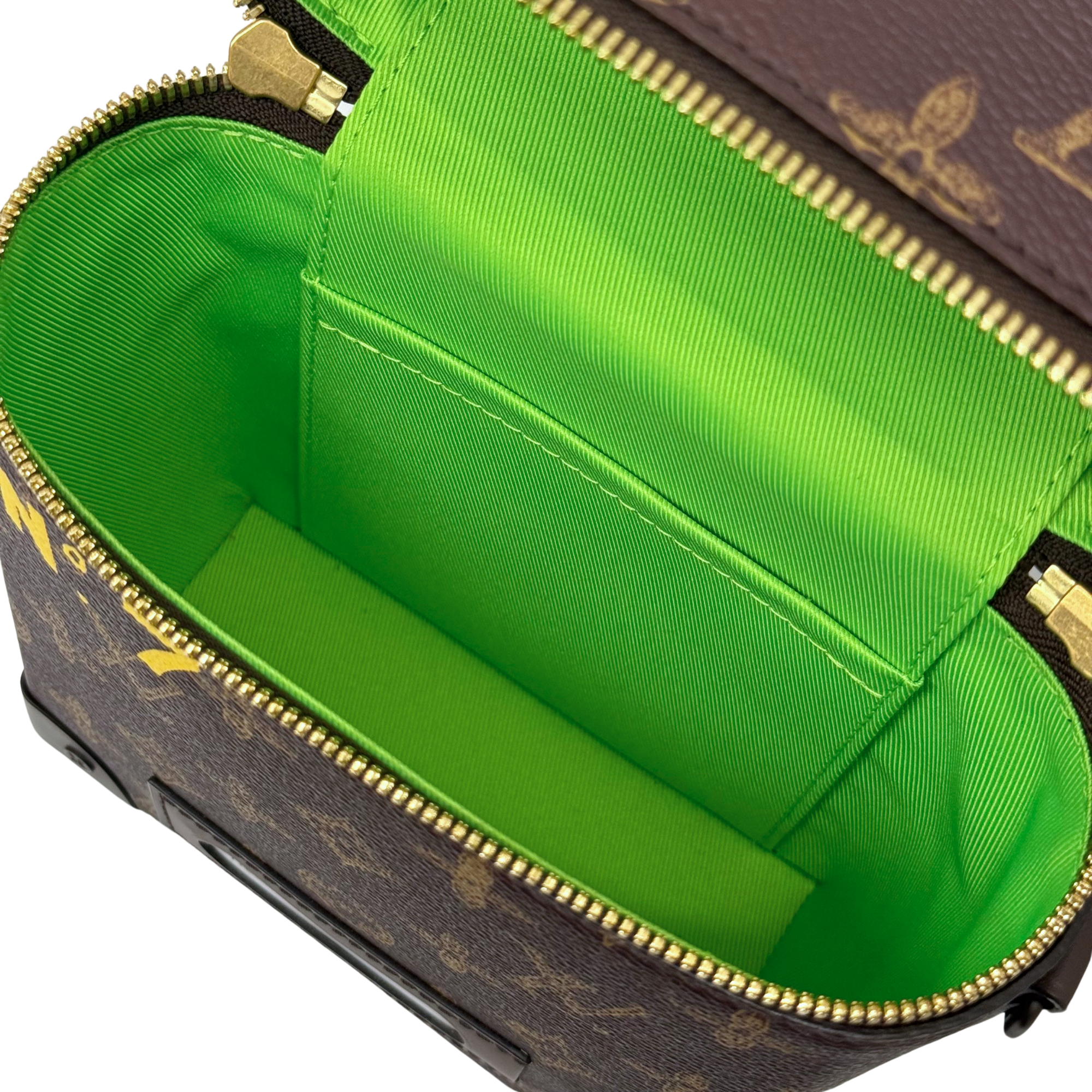 Louis Vuitton Monogram No7 Vertical Box Trunk satchel green and brown (pre-owned)