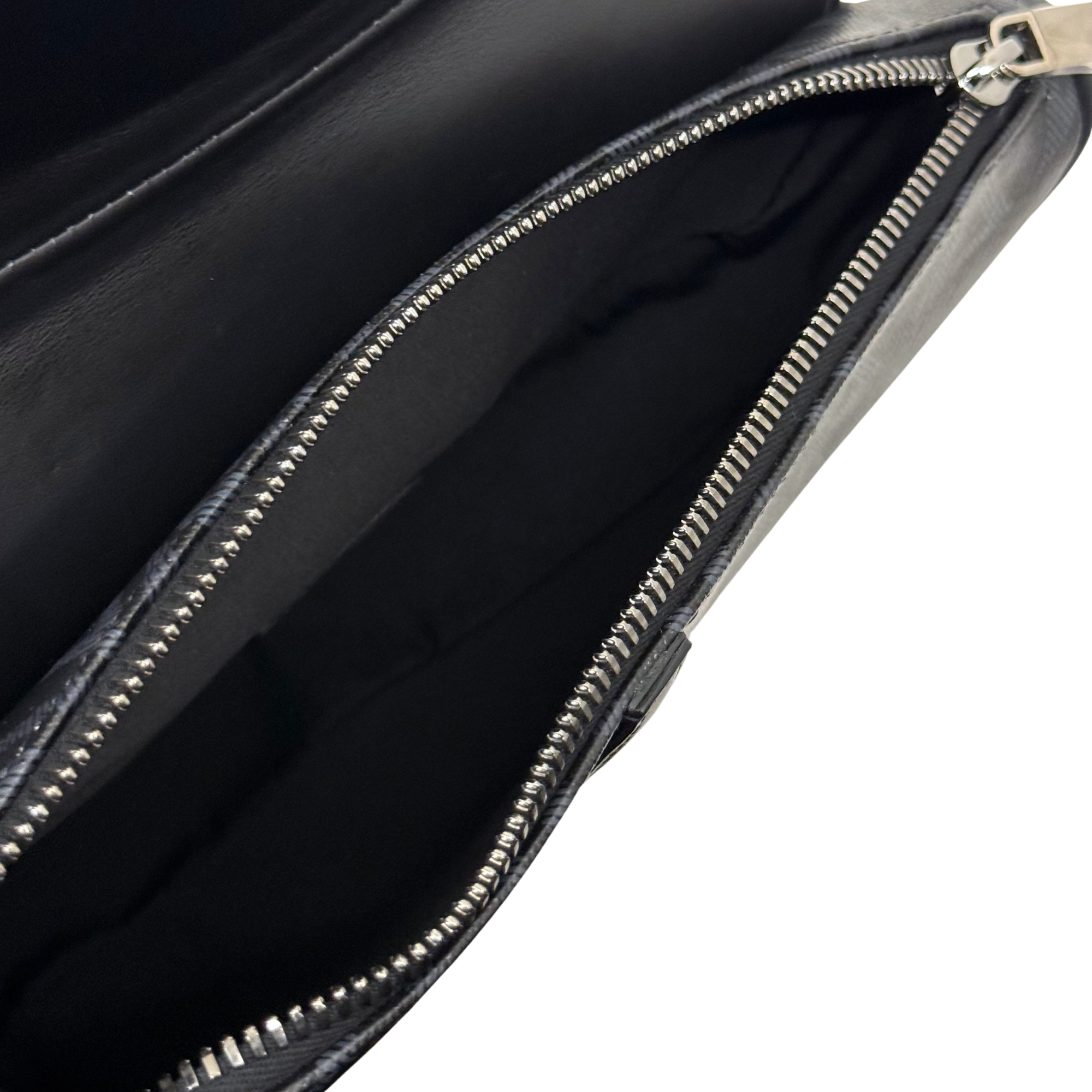 Dior Smooth Calfskin Canvas CD Diamond Men’s Saddle Bag Black (brand new)
