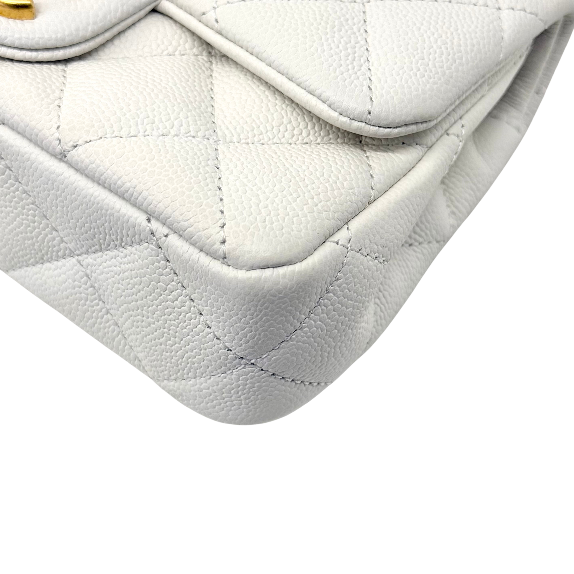 Chanel White Flap small Bag
