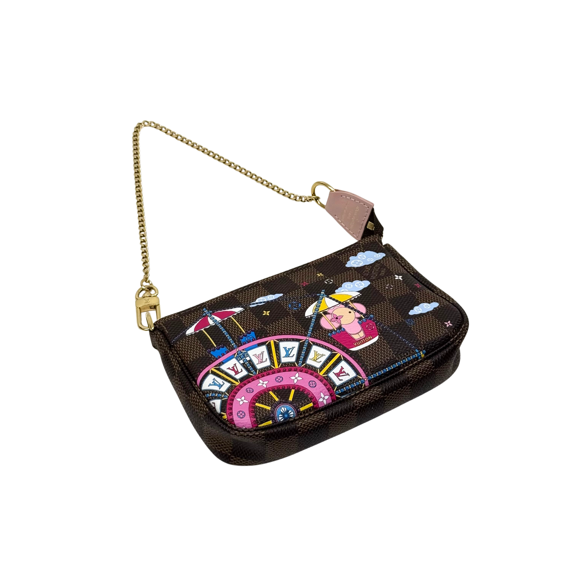 Louis Vuitton Pochette Accessoires Limited Edition Vivienne Xmas Damier Mini clutch bag (pre-owned)