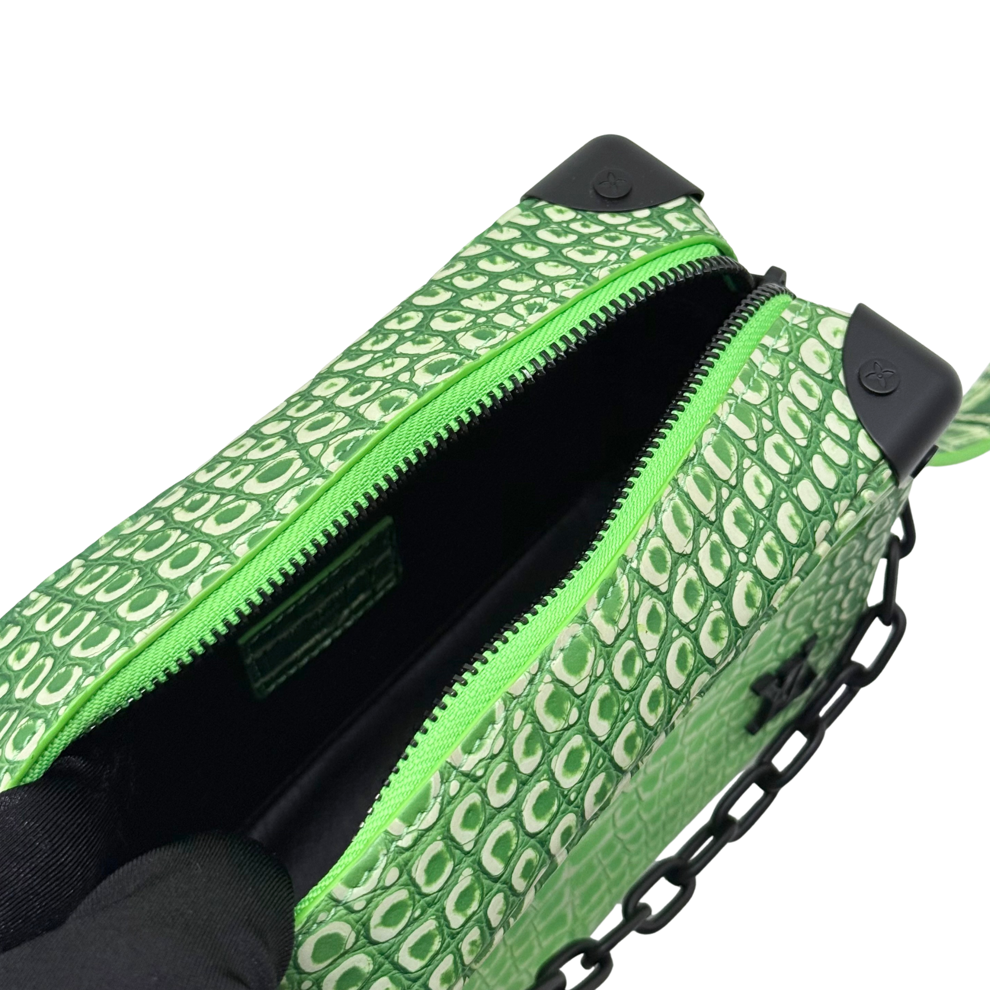 Louis Vuitton Mini Soft Crocodile Leather Trunk bag Neon Green (brand new)