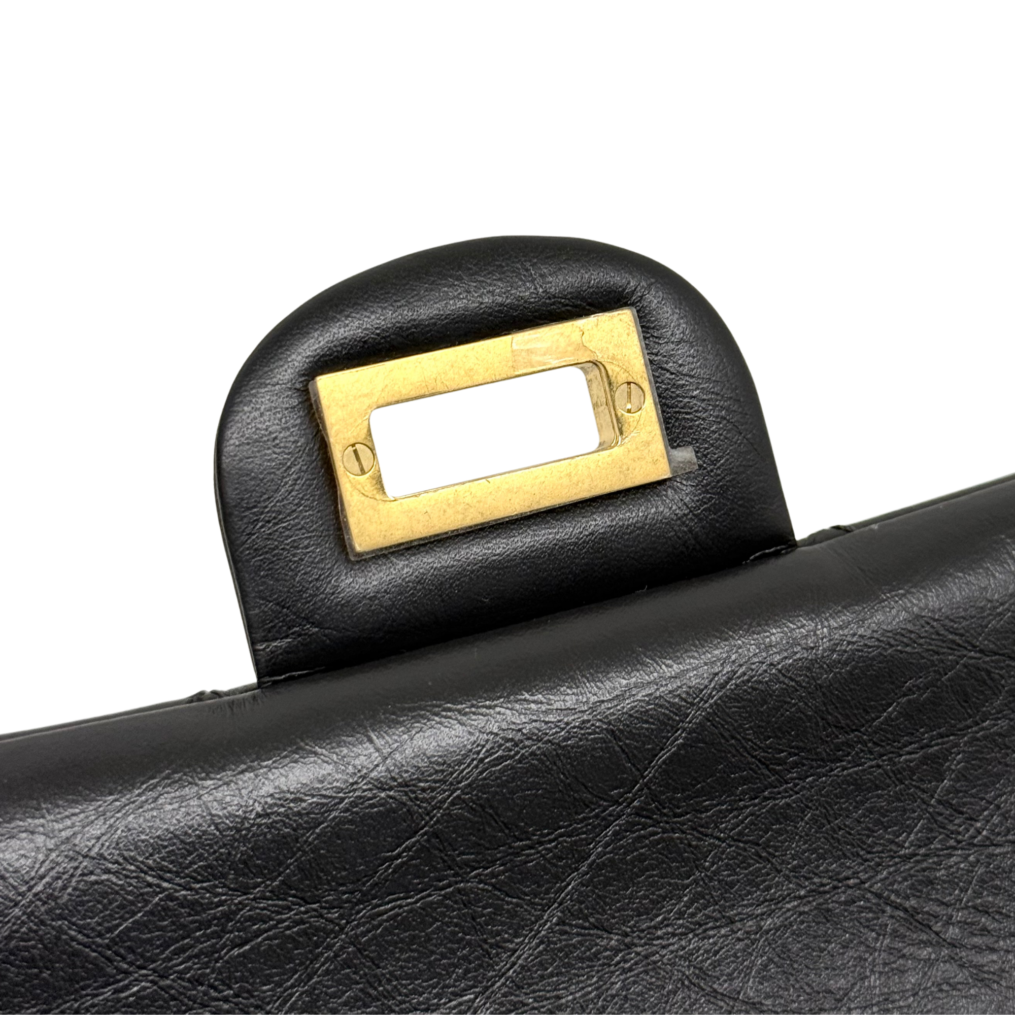 Chanel black bag medium rectangle lock
