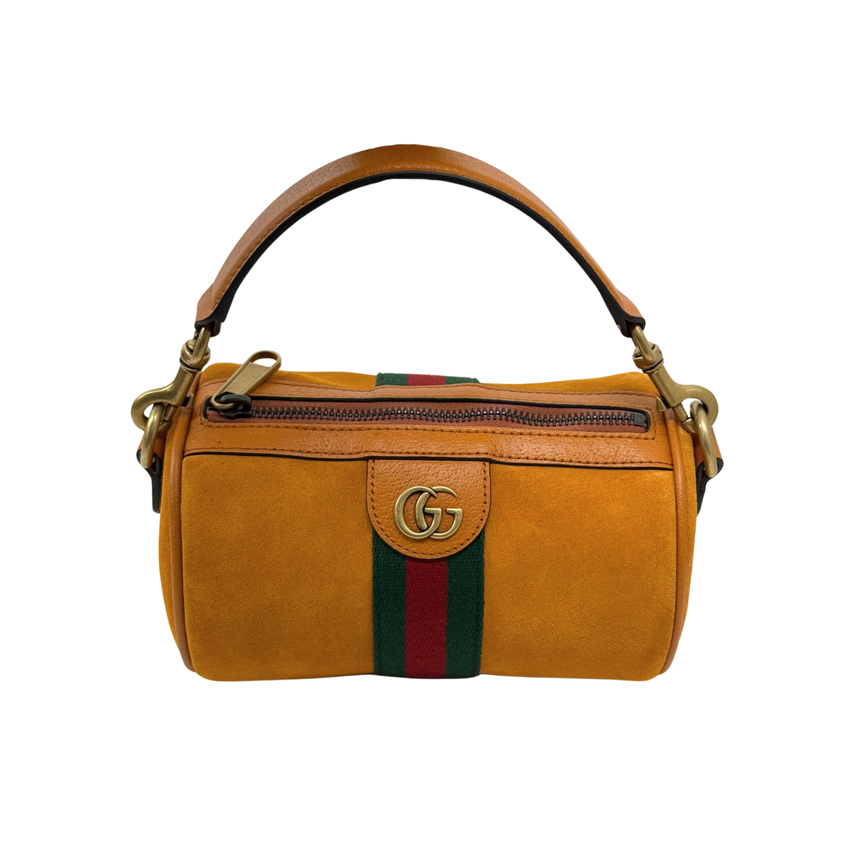 Gucci Ophidia mini cylinder bag in orange suede (brand new)
