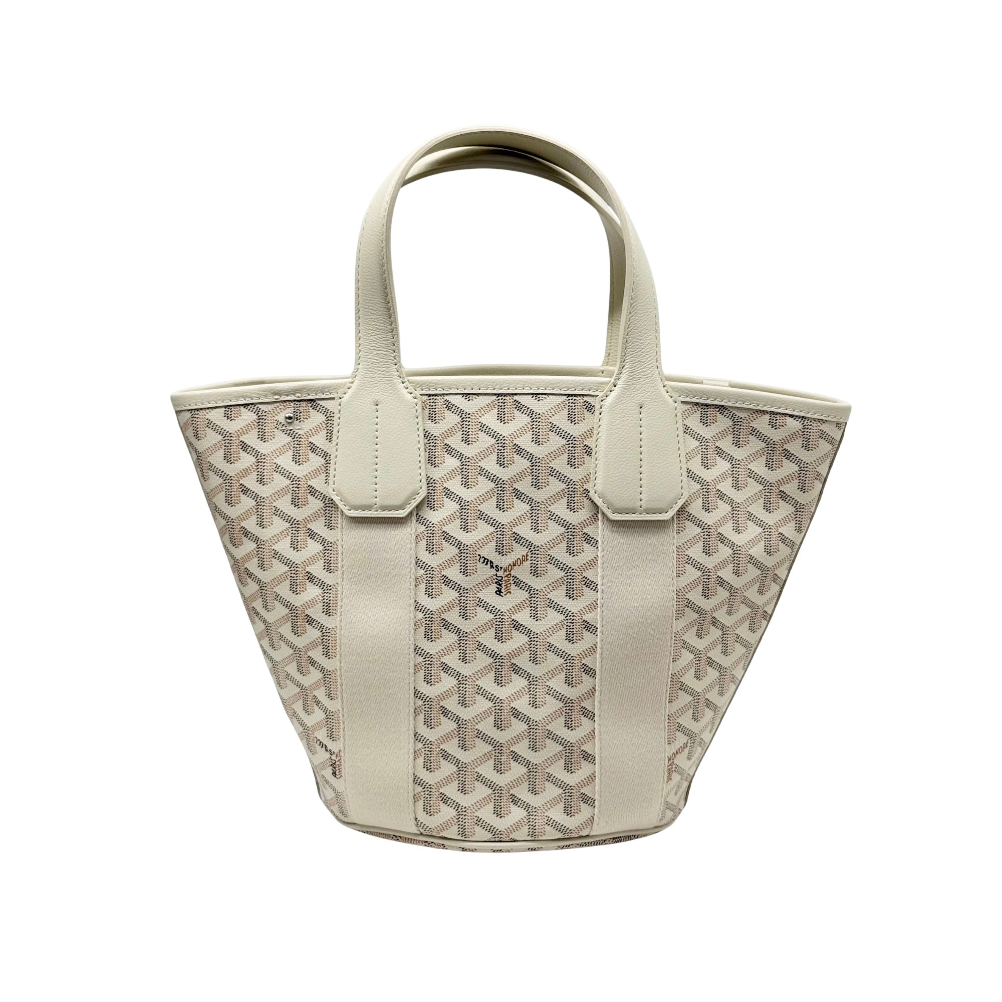 Goyard Goyardine Belharra PM Sand Tote Palladium Hardware (pre-owned)
