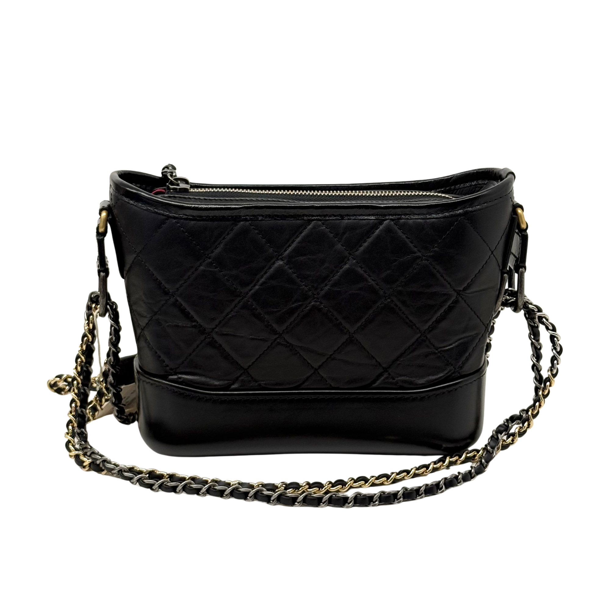 Chanel Black Aged Calfskin Quilted Small Gabrielle Hobo Bag
(brand new)