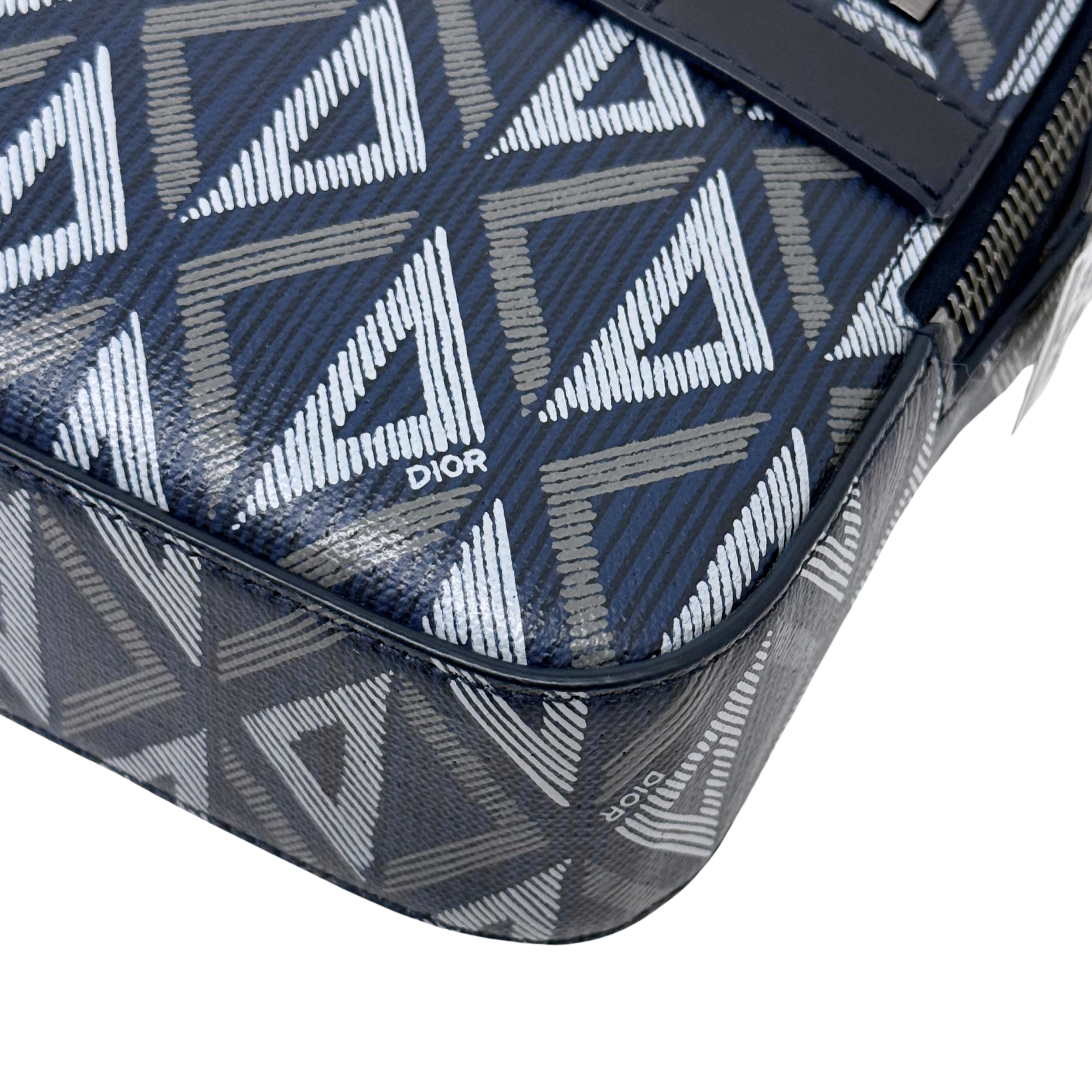 Dior Coated Canvas CD Diamond Safari Messenger Blue (brand new)