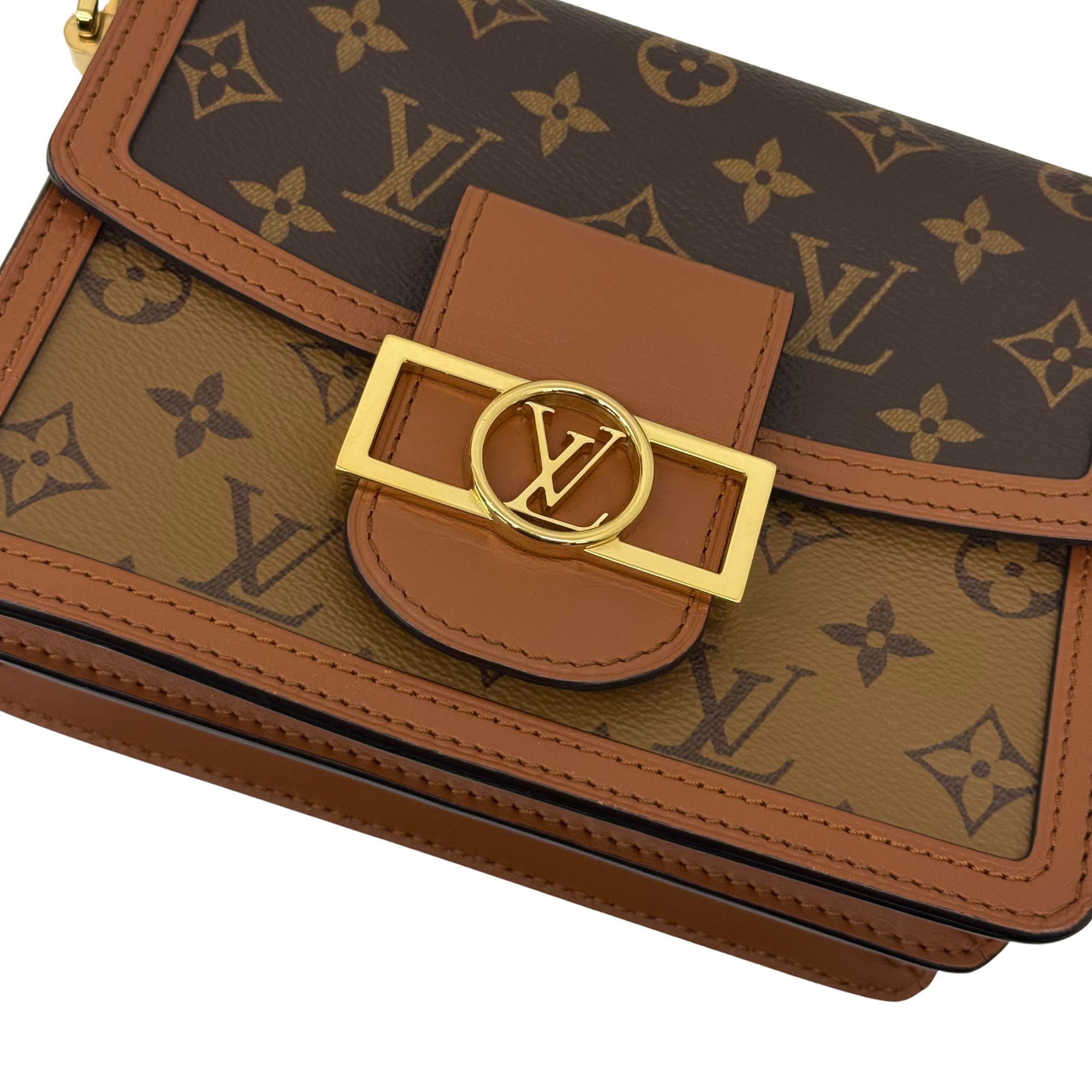 Louis Vuitton Dauphine Shoulder Bag Reverse Monogram Canvas Mini crossbody bag (pre-owned)