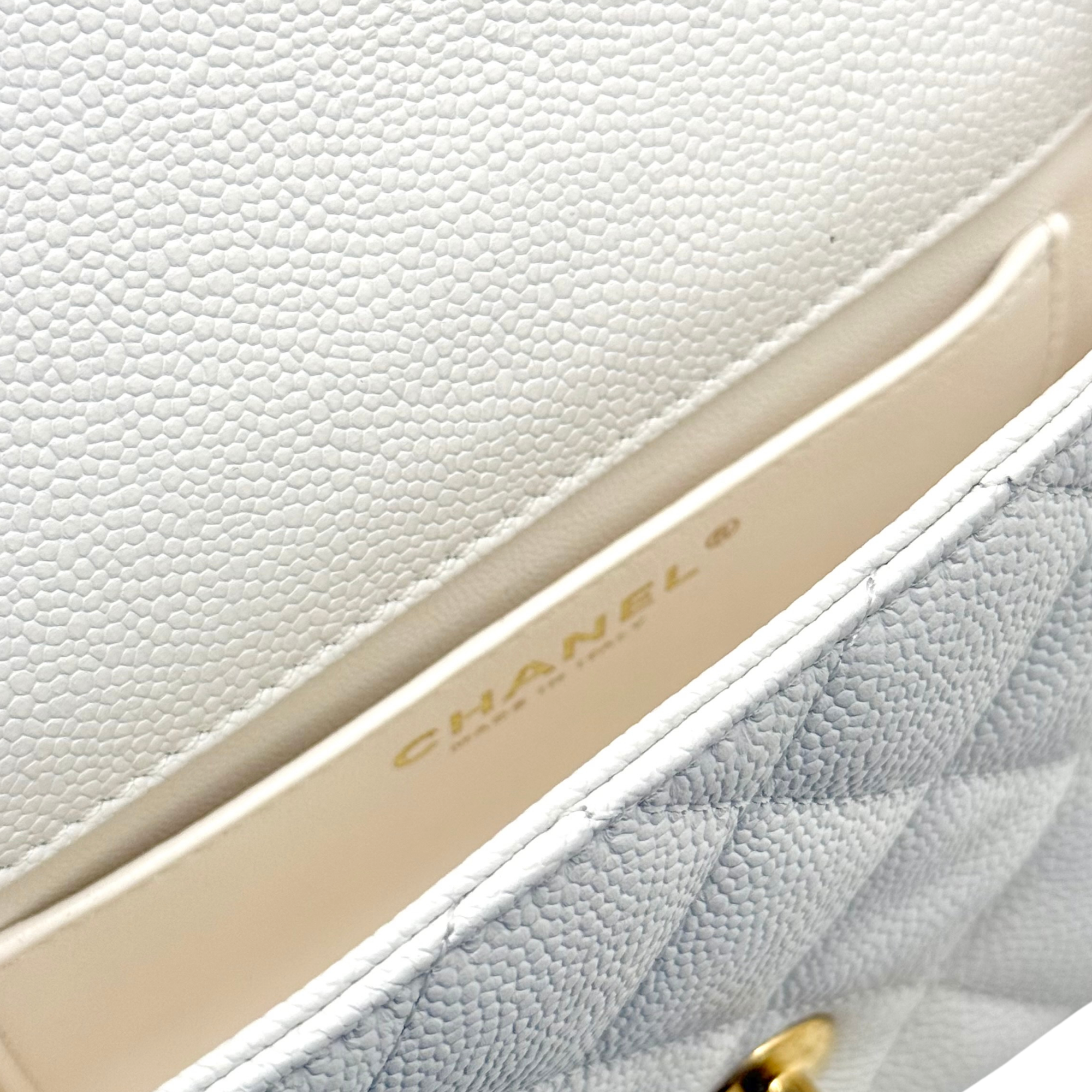 Chanel White Flap small Bag
