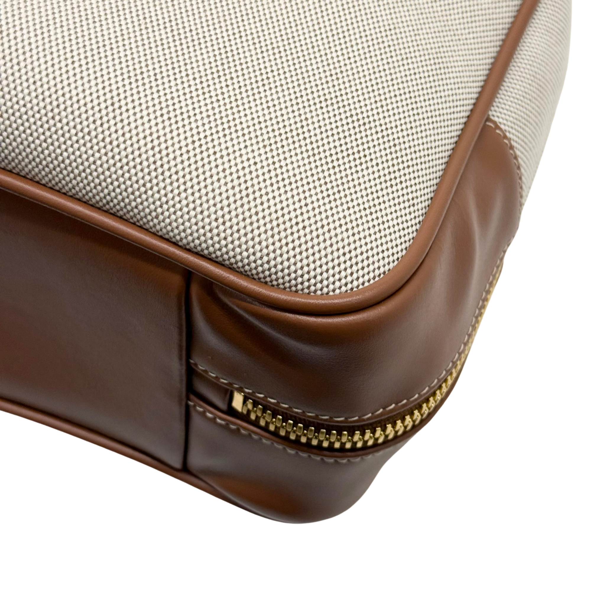 Miu Miu duffel bag rounded leather corner with gold zipper pull