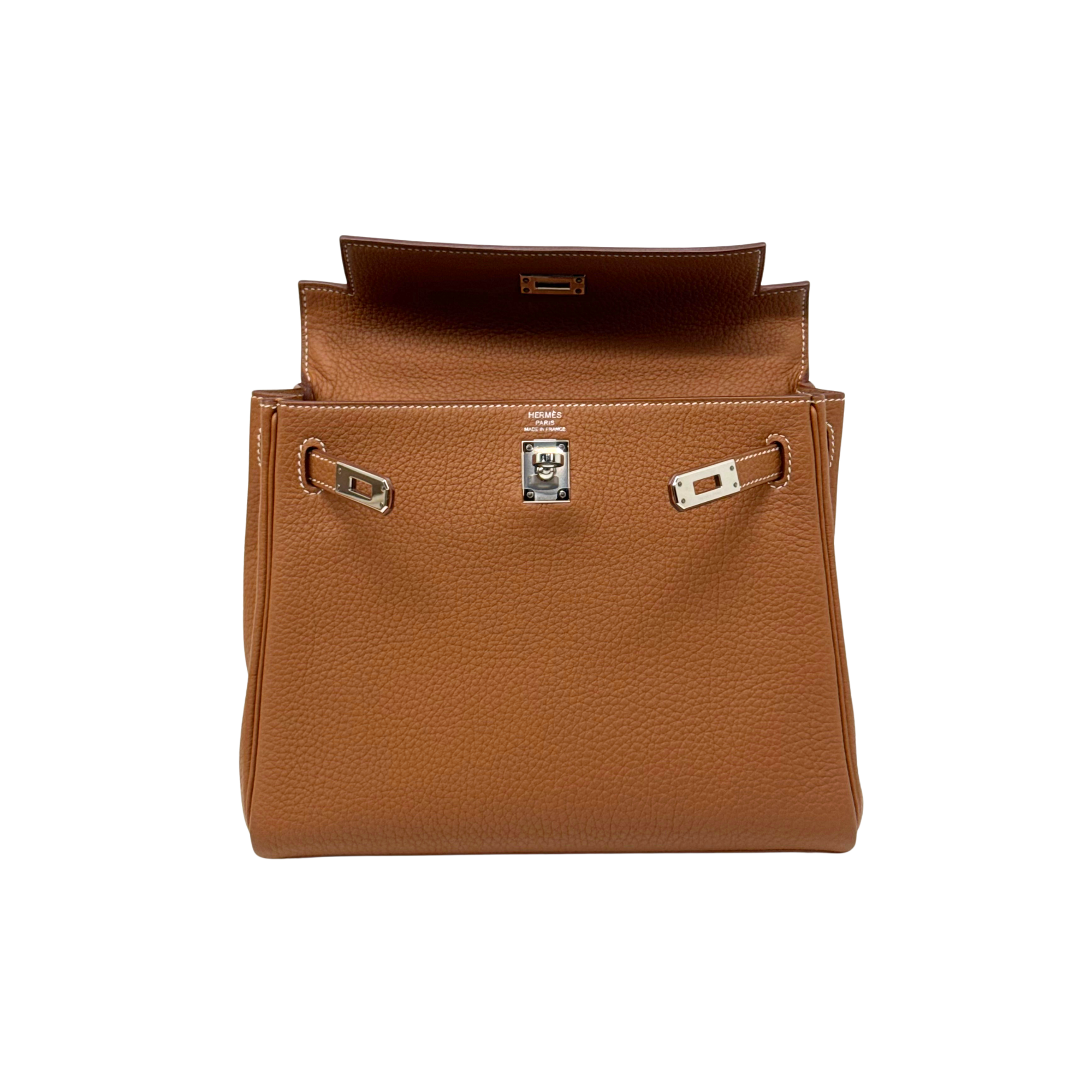 Hermès 2025 Kelly 25 Retourne Togo Gold PHW (pre-owned)