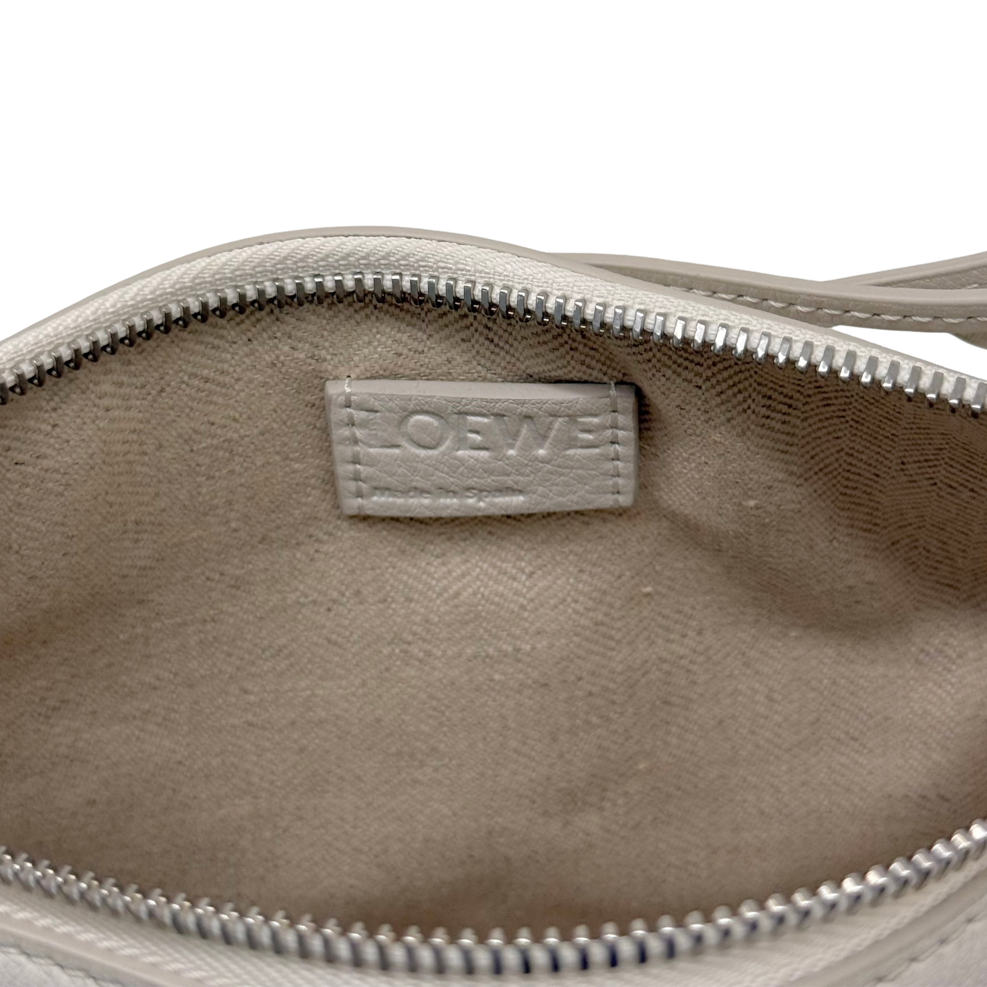 Loewe white Mini Leather Hammock Hobo satchel bag (pre-owned)