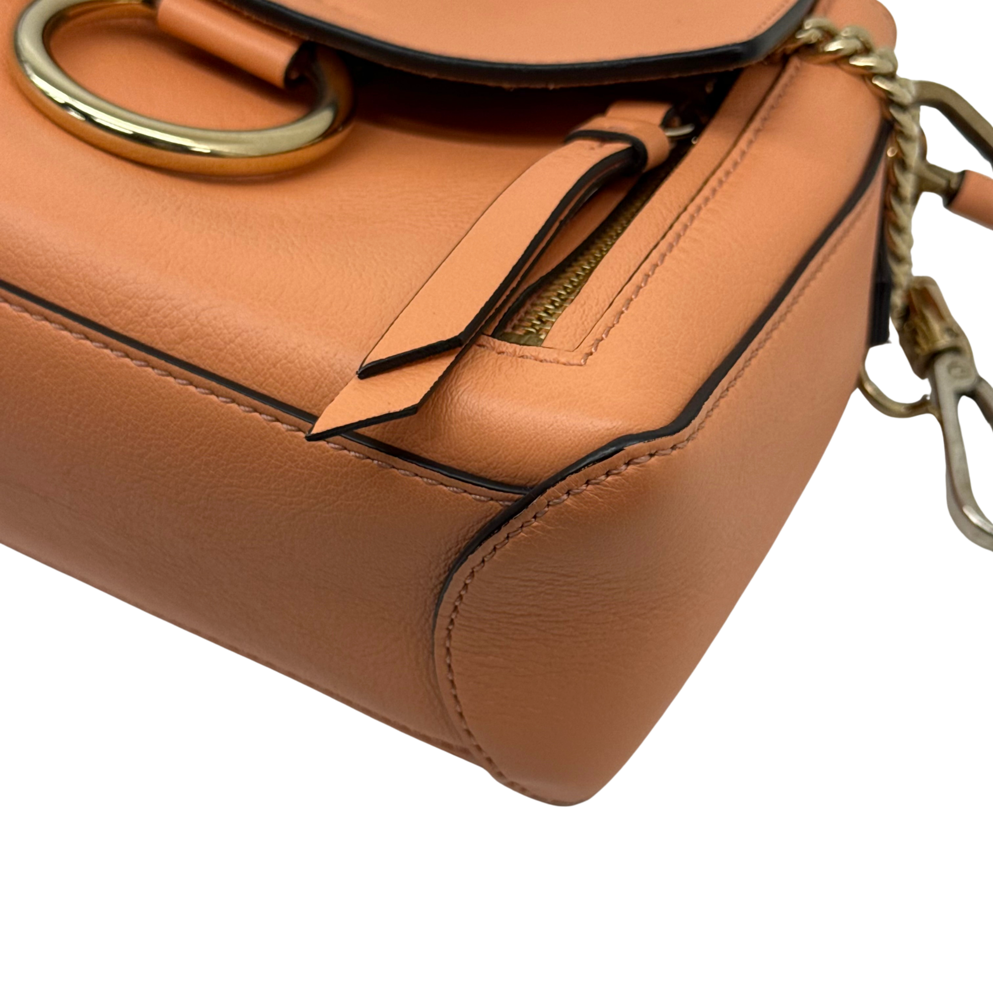 Celine Small Leather Faye Day satchel Bag Orange (pre-owned)