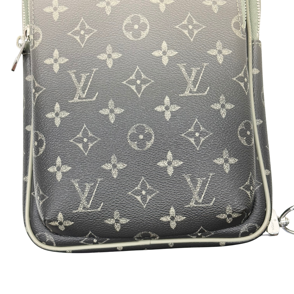 Pre-owned Louis Vuitton monogram crossbody bag front panel with light logo print