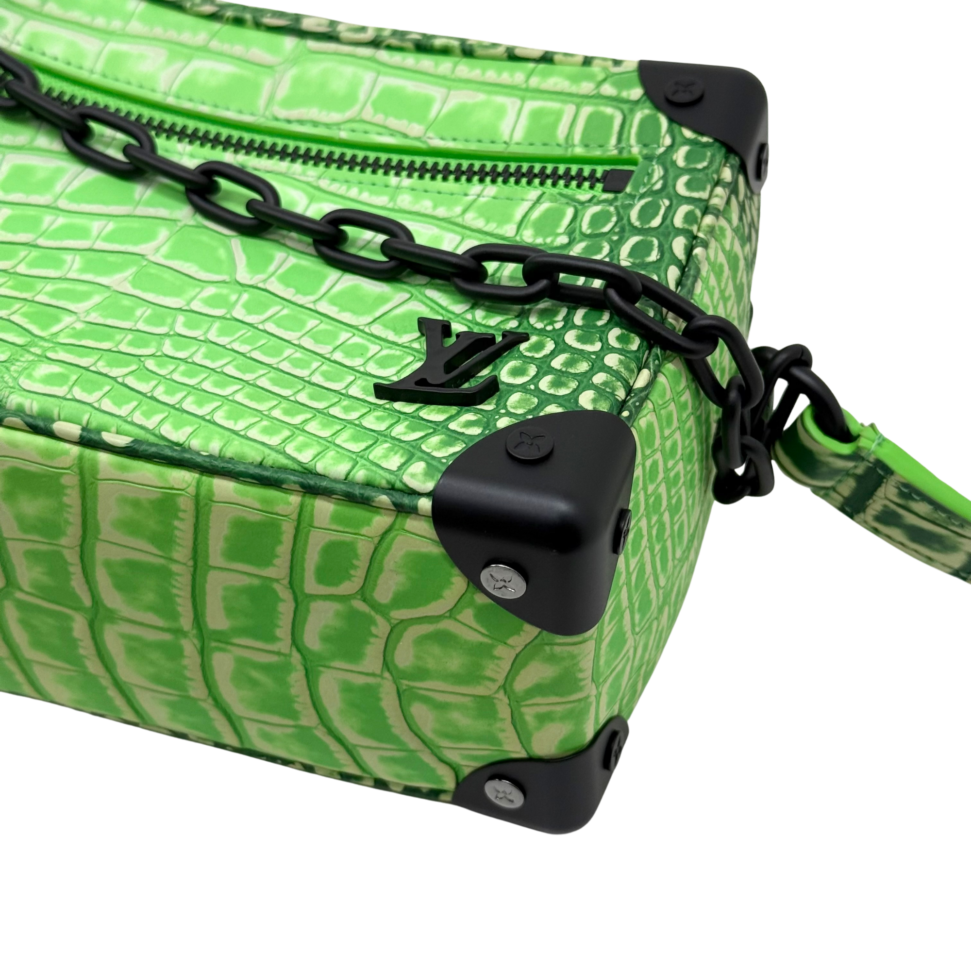 Louis Vuitton Mini Soft Crocodile Leather Trunk bag Neon Green (brand new)