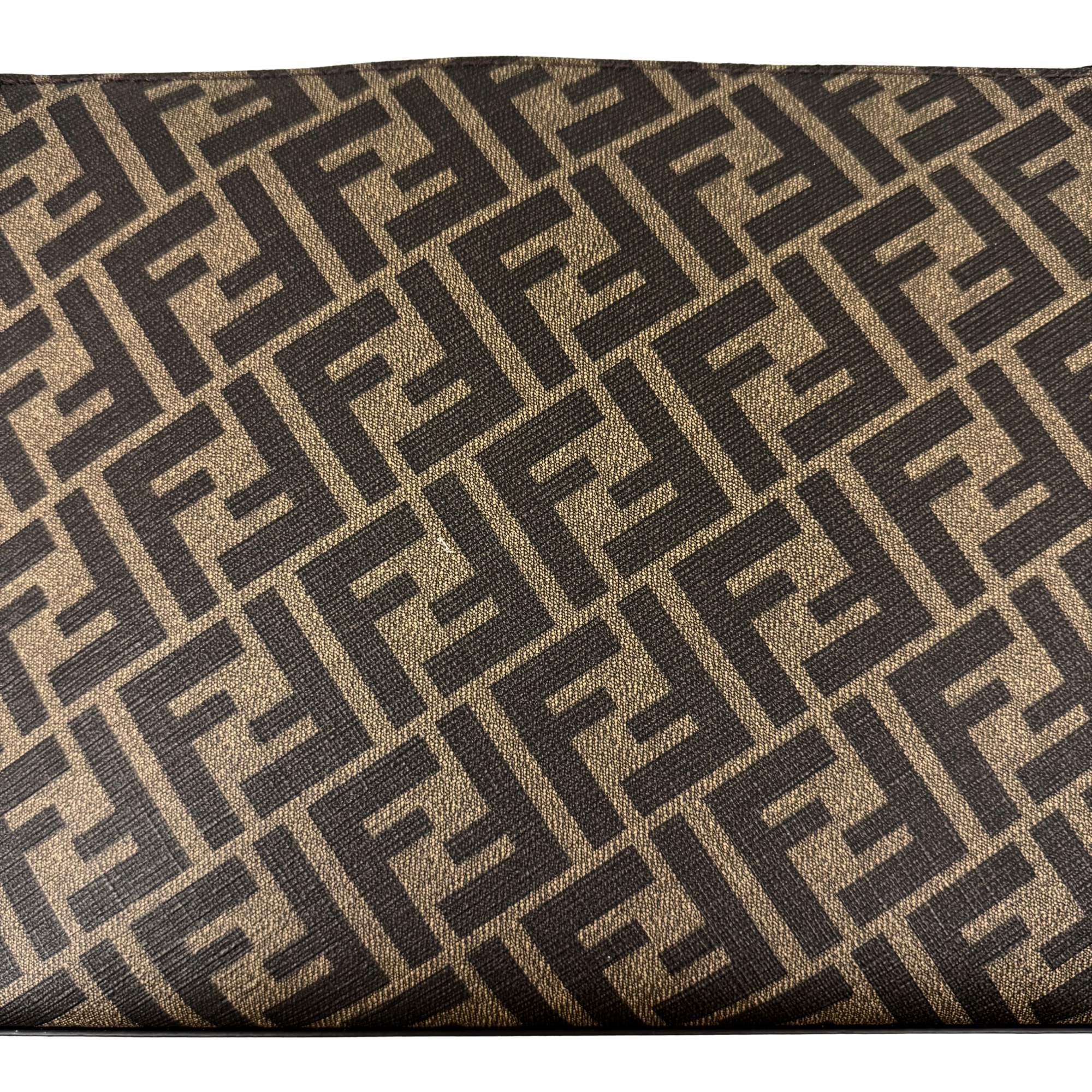 Fendi Tri Color Coated Canvas and Leather Diagonal Wristlet Pouch (pre-owned)