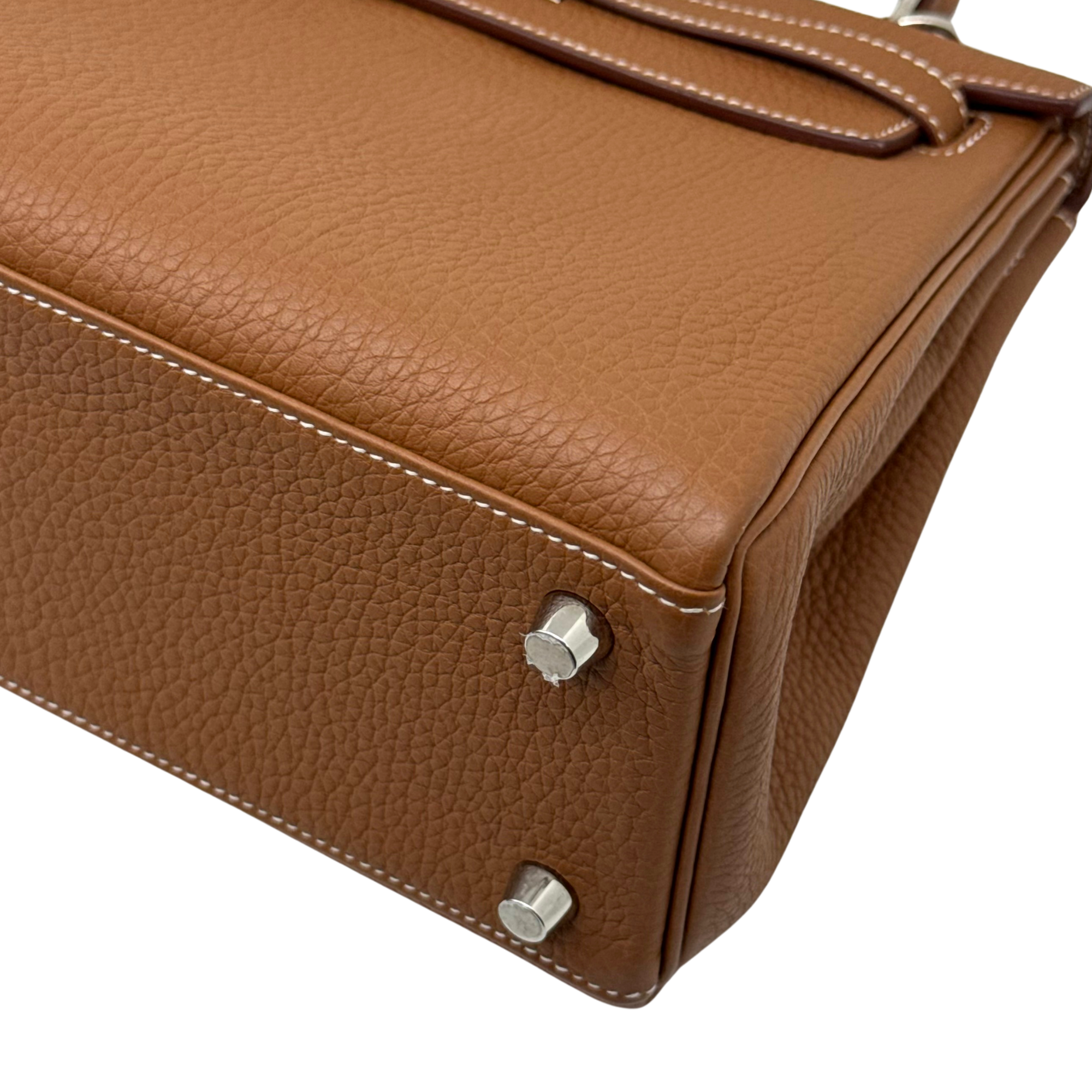 Hermès 2025 Kelly 25 Retourne Togo Gold PHW (pre-owned)