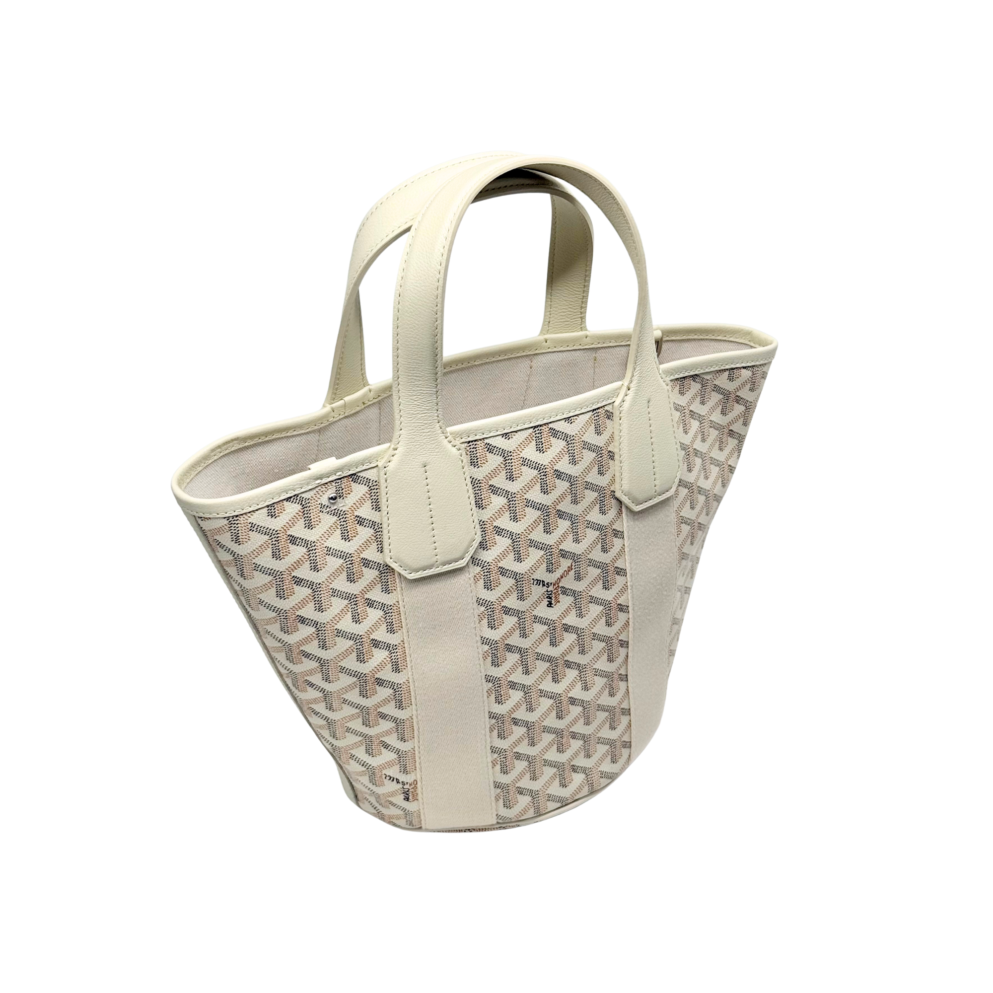 Goyard Goyardine Belharra PM Sand Tote Palladium Hardware (pre-owned)