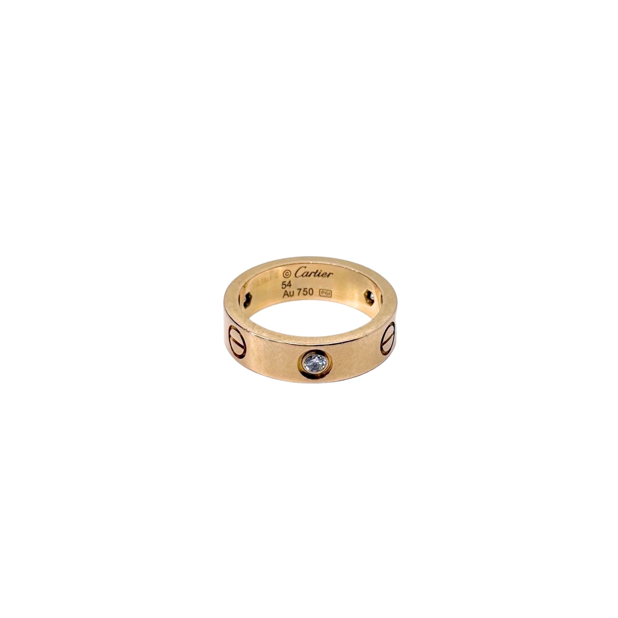 Cartier Love Ring 18k Yellow Gold with 3 Diamonds (pre-owned)