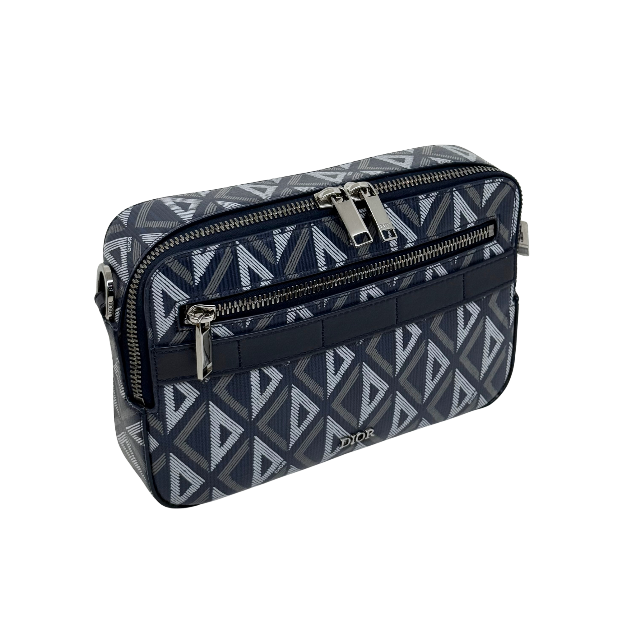 Dior Coated Canvas CD Diamond Safari Messenger Blue (brand new)