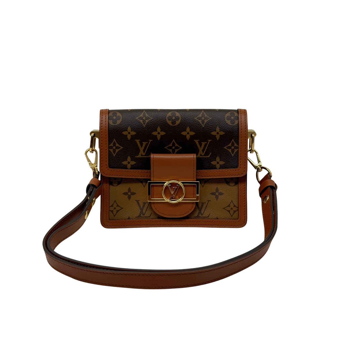 Louis Vuitton Dauphine Shoulder Bag Reverse Monogram Canvas Mini crossbody bag (pre-owned)