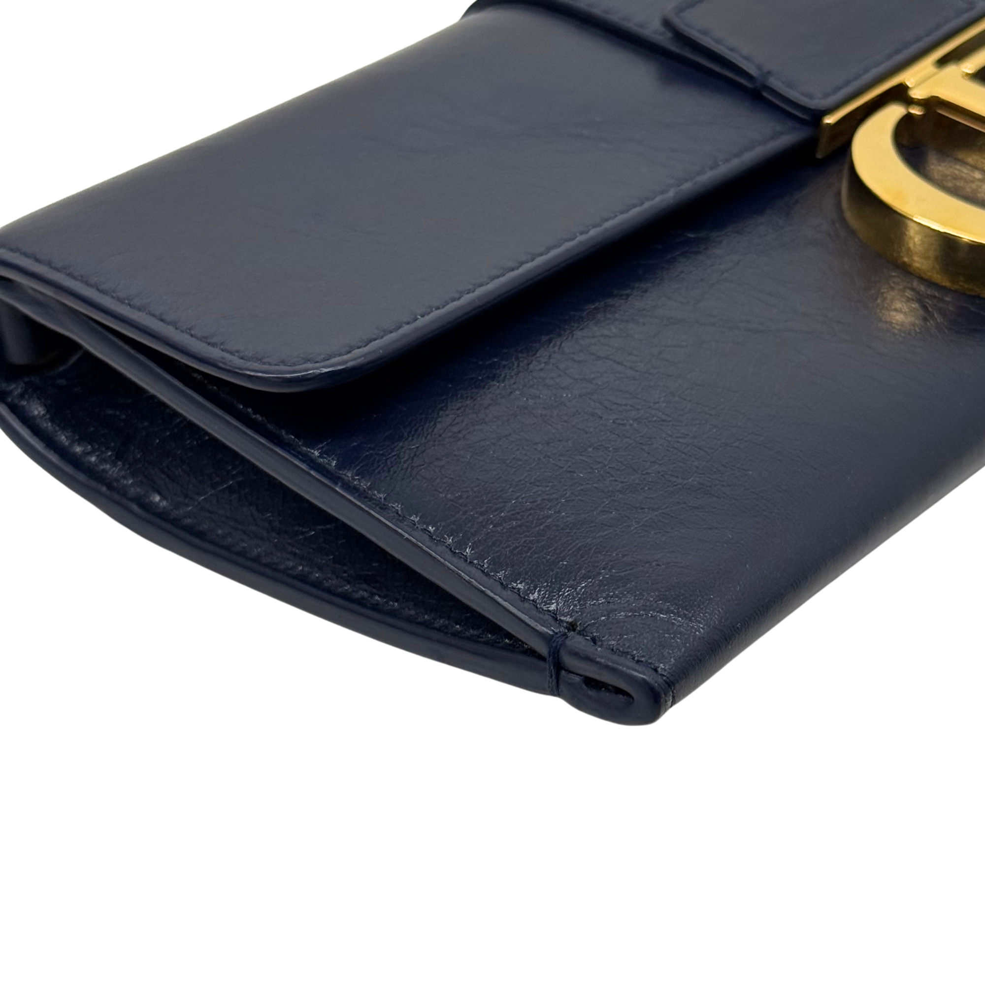 Dior Leather Montaigne 30 Clutch with Chain crossbody bag (pre-owned)