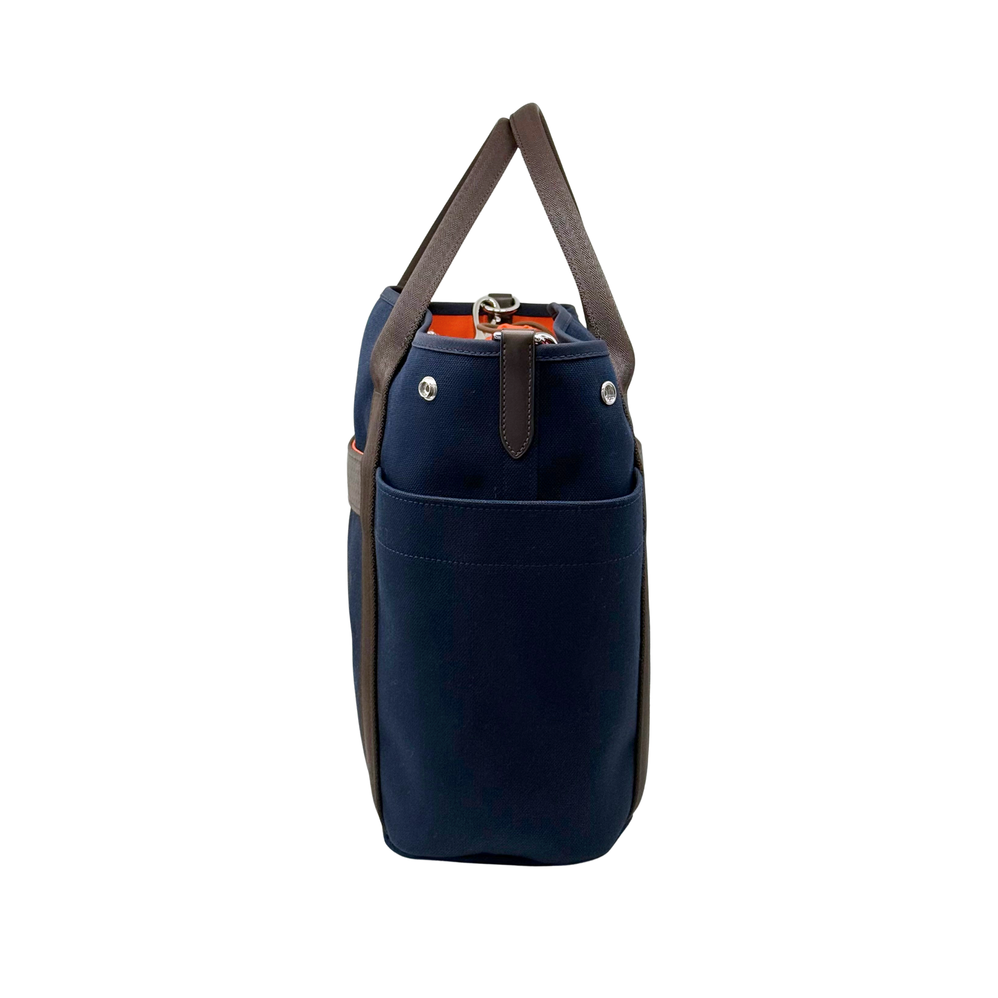Hermes blue brown bag