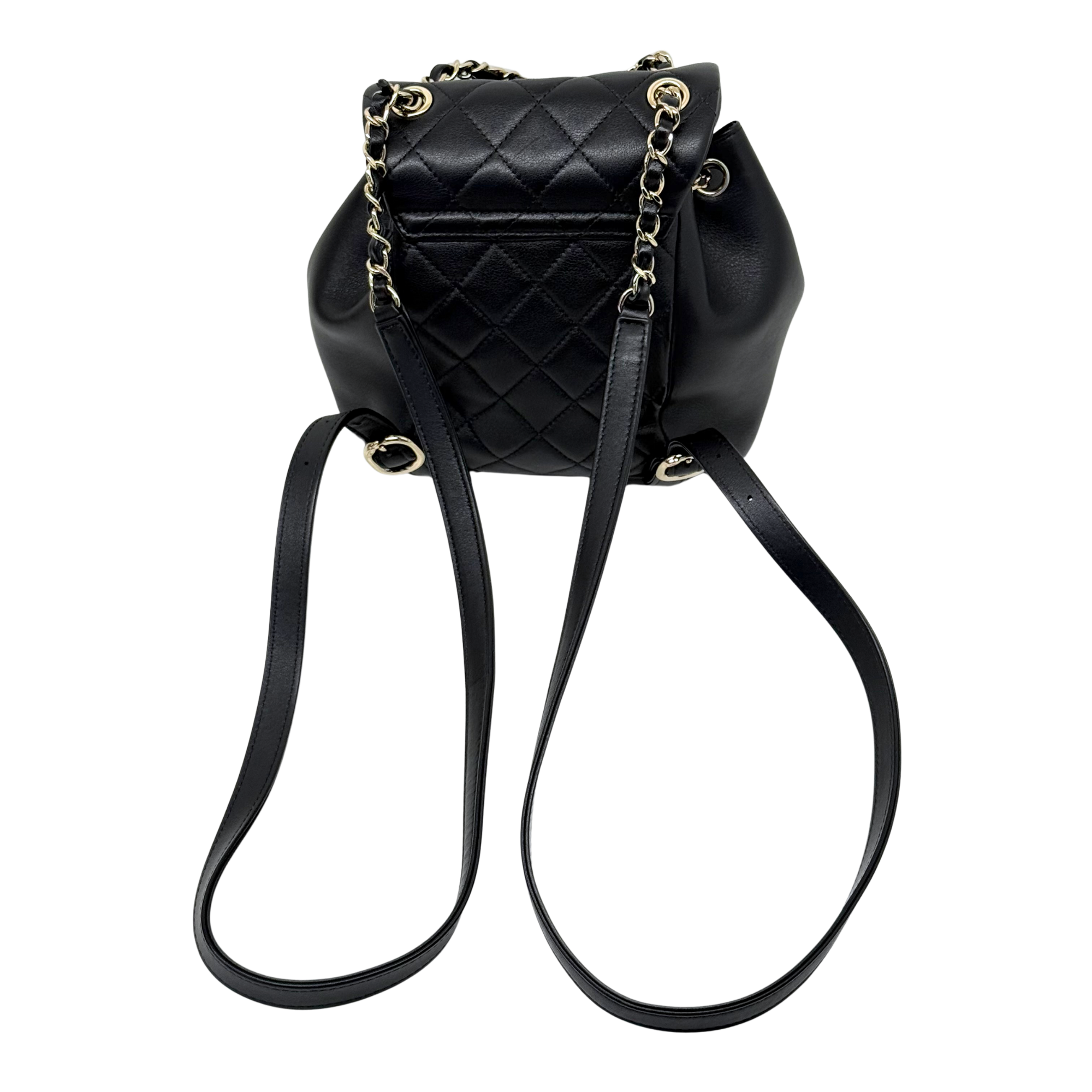 Chanel black backpack bag