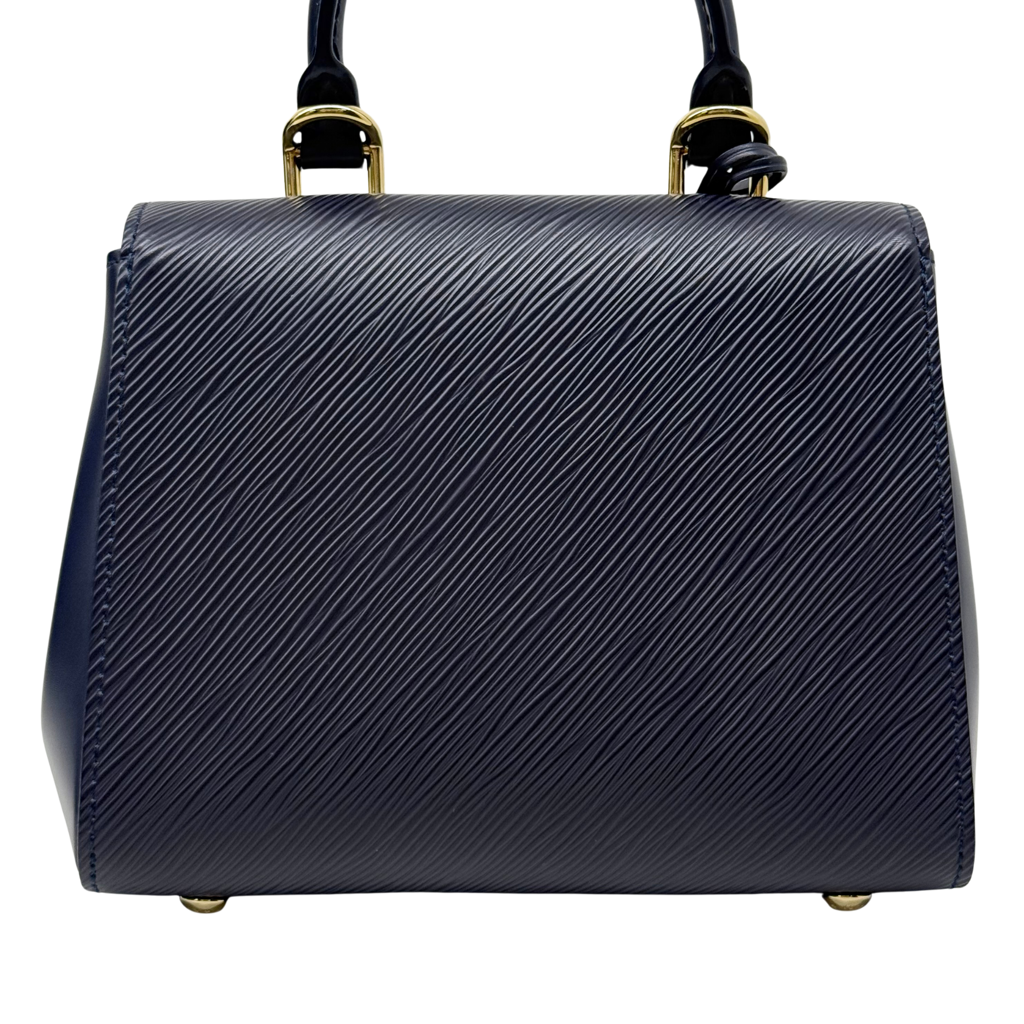 Louis Vuitton Cluny Top Handle Bag Epi Leather Mini Navy Blue (pre-owned)