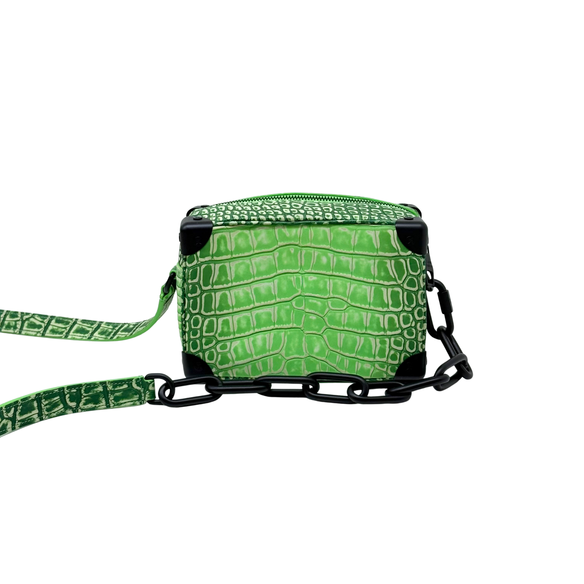 Louis Vuitton Mini Soft Crocodile Leather Trunk bag Neon Green (brand new)
