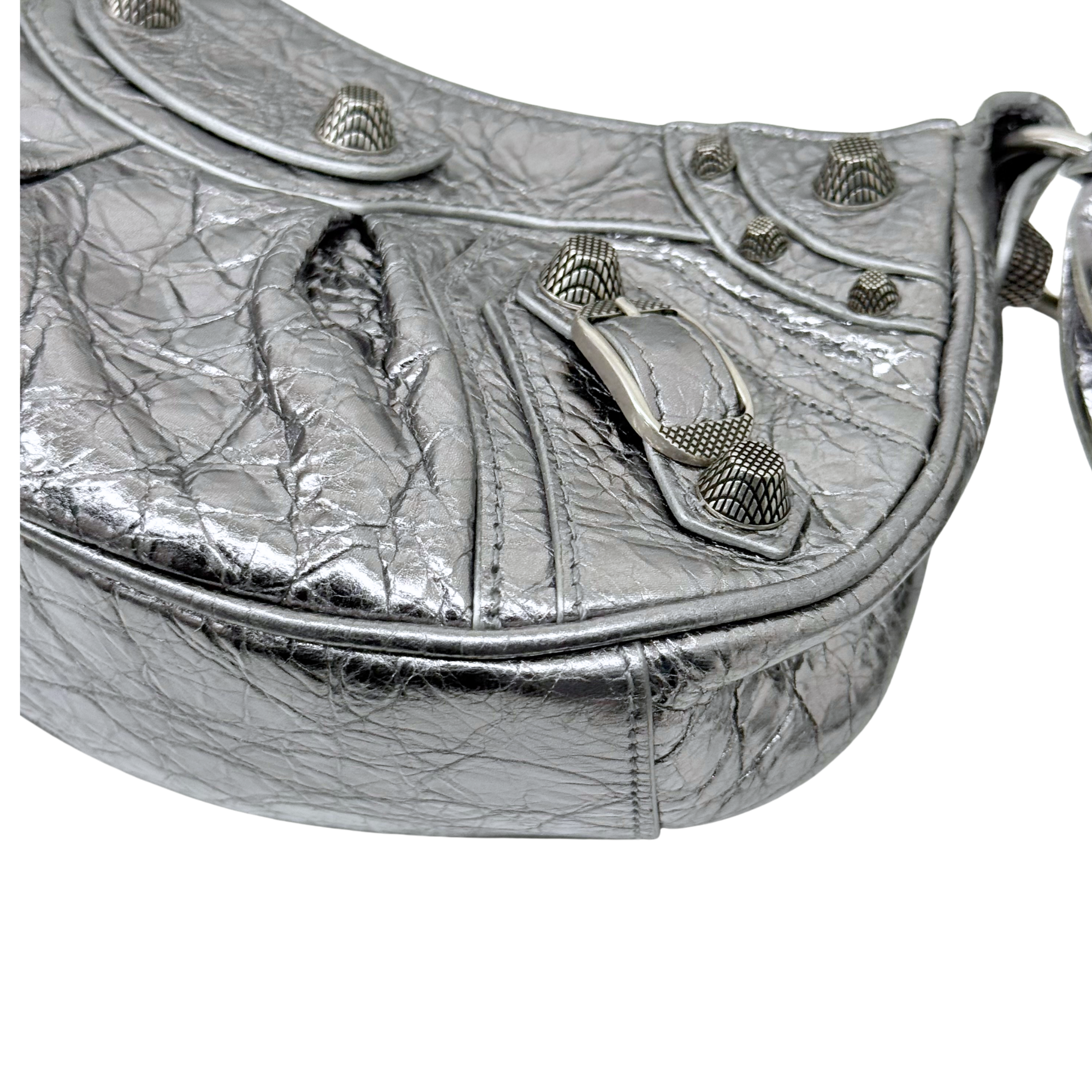 Balenciaga silver bag with mirror