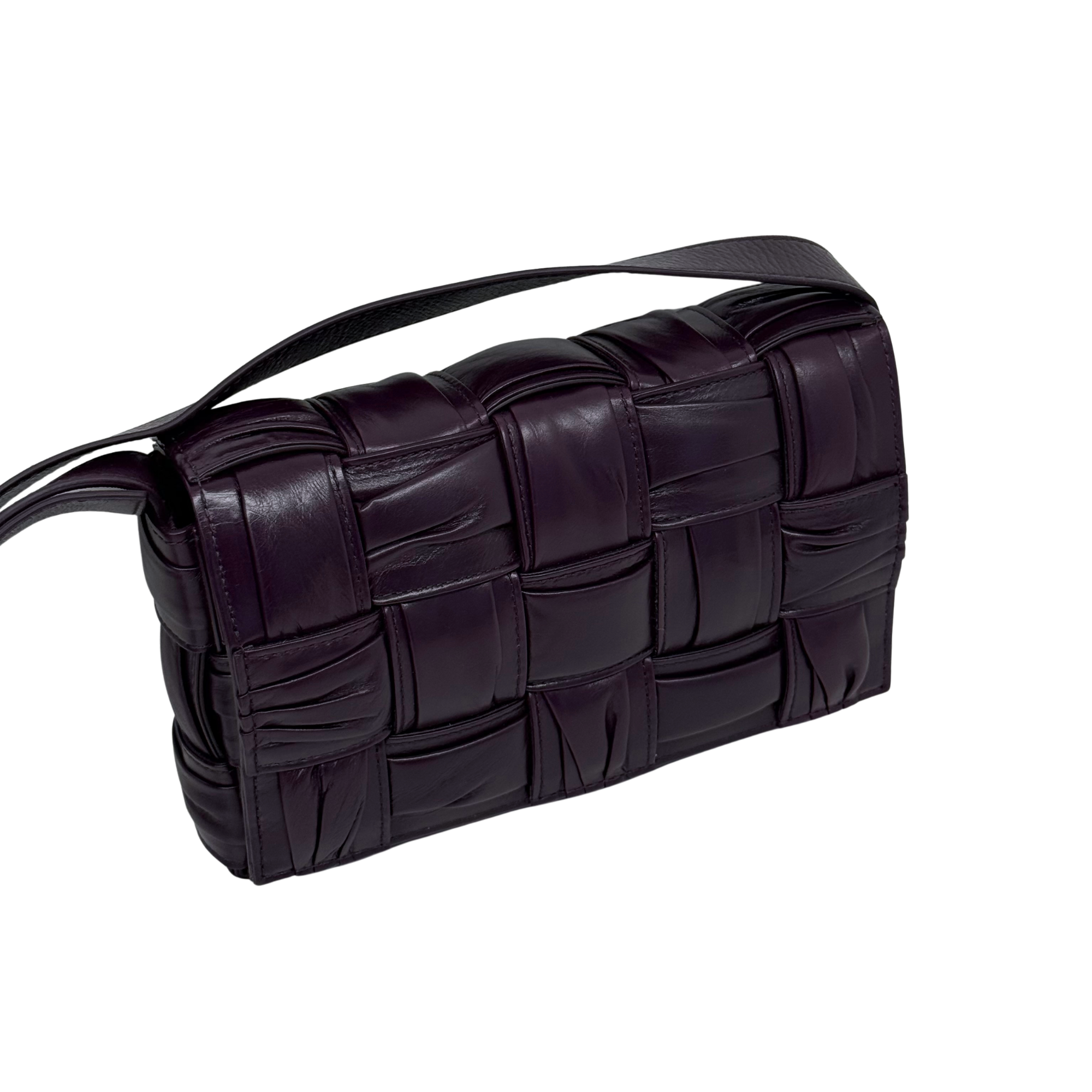 Bottega Veneta Small Cassette Cross-body Bag in Foulard Intreccio Leather (brand new)