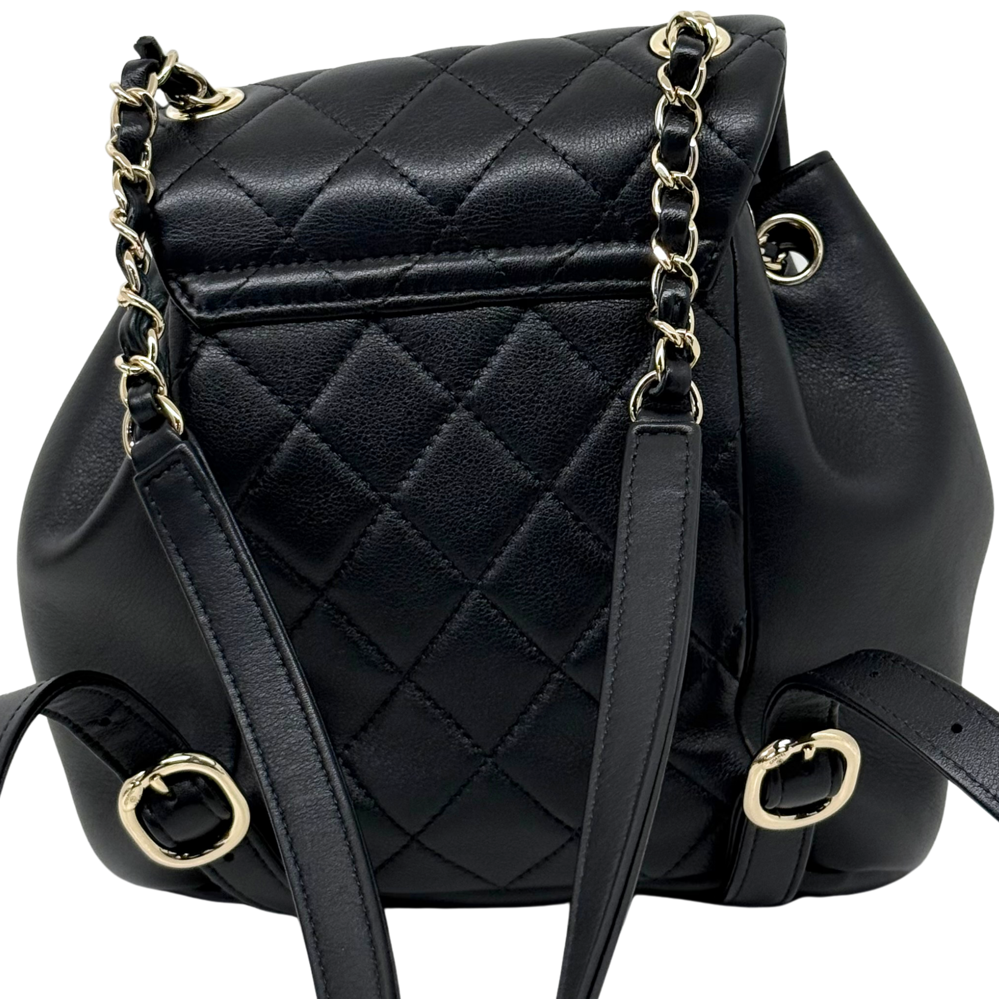 Chanel black backpack bag